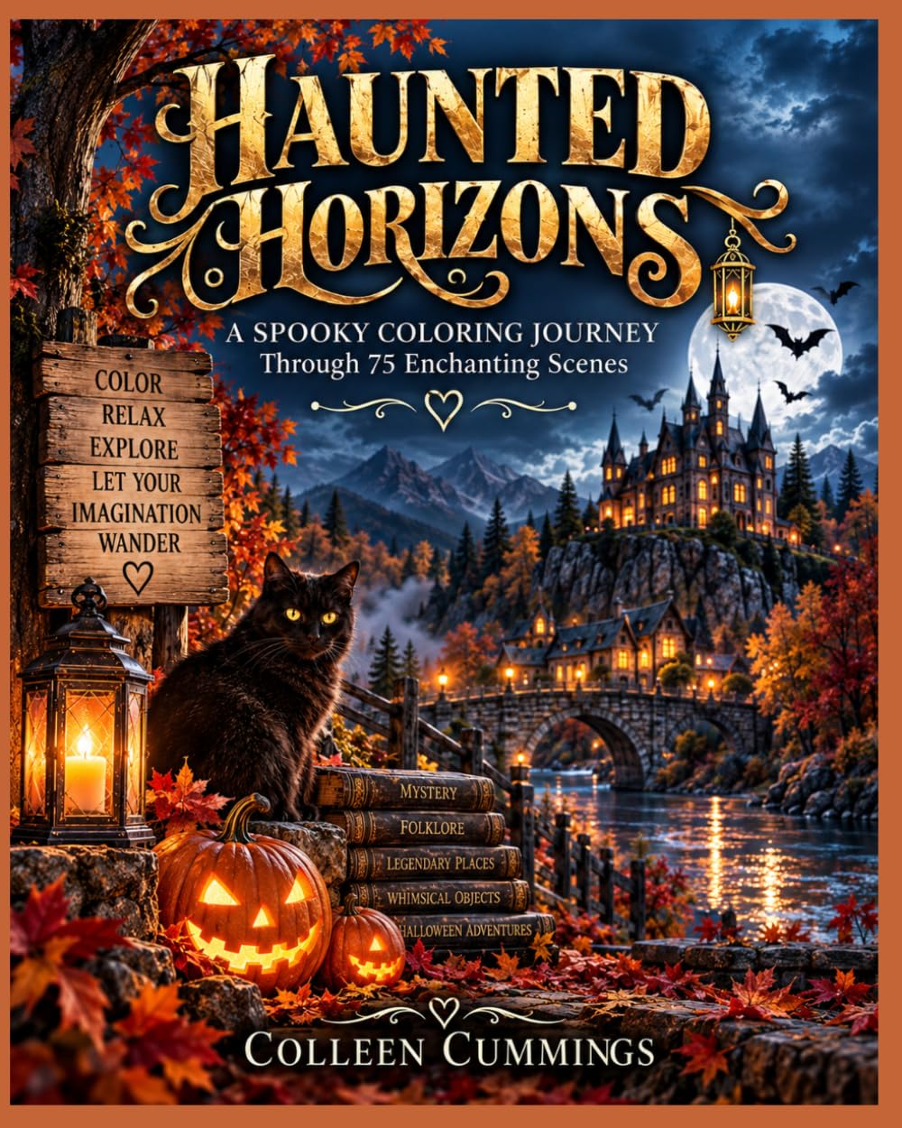 HALLOWEEN HOLLOW 75 Haunting Coloring Pages: A Vintage Gothic Halloween Coloring Journey Haunted Places - Classic Monsters - Cursed Objects Dark Adventures - Halloween Nightmare Scenes baixar o livro de graça