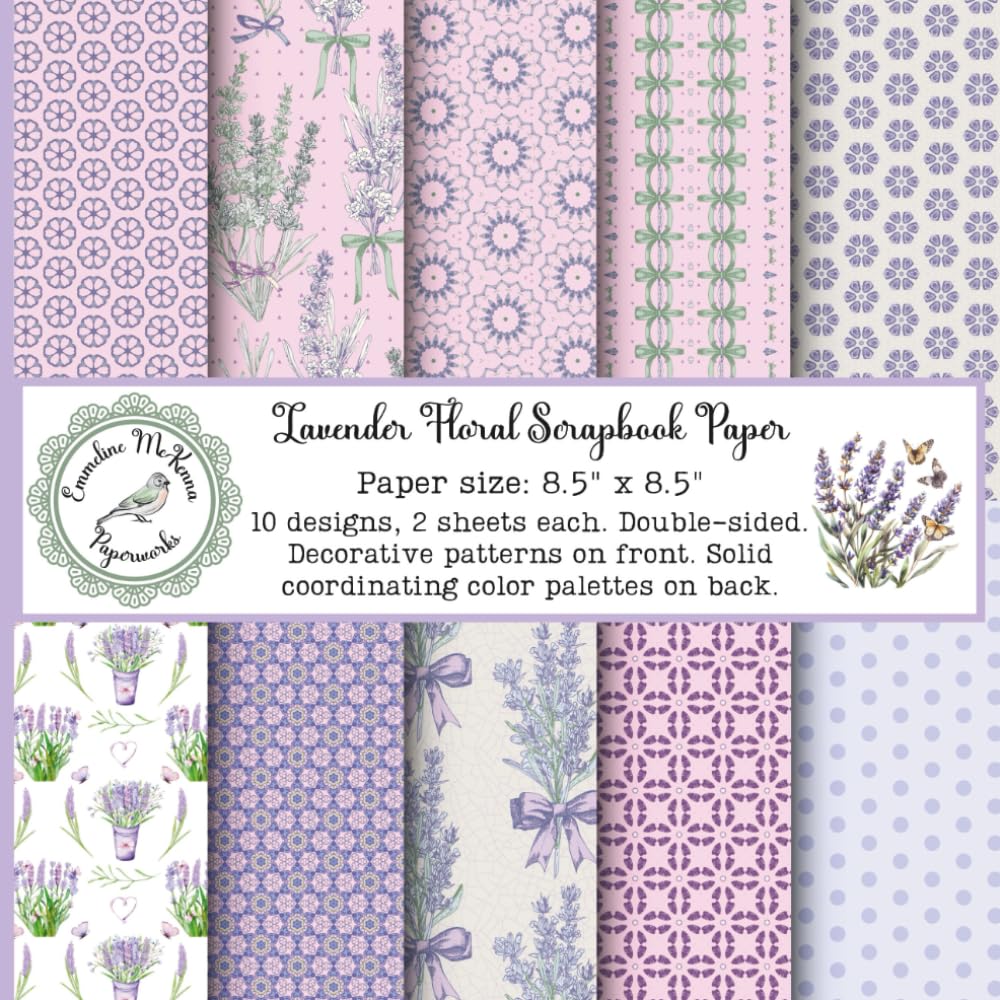 Lavender Floral Scrapbook Paper: Pastel Colored Craft Pad, Flower Patterns, Geometric Designs, Cottagecore Aesthetic, Double Sided for Papercrafts... Origami, Cardmaking, Gift Decorating) baixar livro de graça