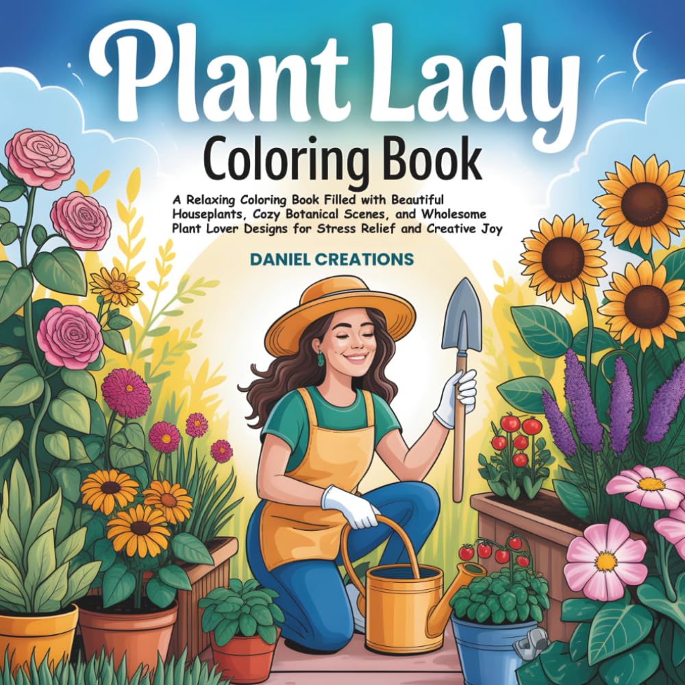 ler totalmente Plant Lady Coloring Book: A Relaxing Coloring Book Filled with Beautiful Houseplants, Cozy Botanical Scenes, and Wholesome Plant Lover Designs for Stress Relief and Creative Joy