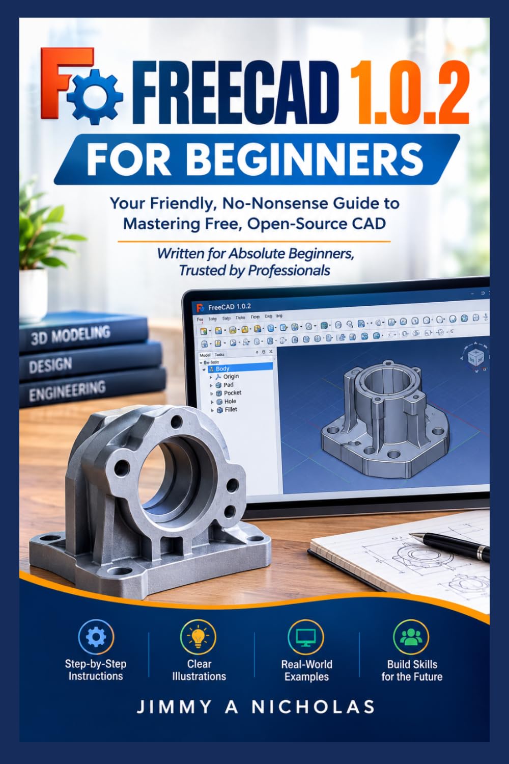 FREECAD 1.0.2 FOR BEGINNERS: Your Friendly, No-Nonsense Guide to Mastering Free, Open-Source CAD, Written for Absolute Beginners, Trusted by Professionals baixar livro de graça