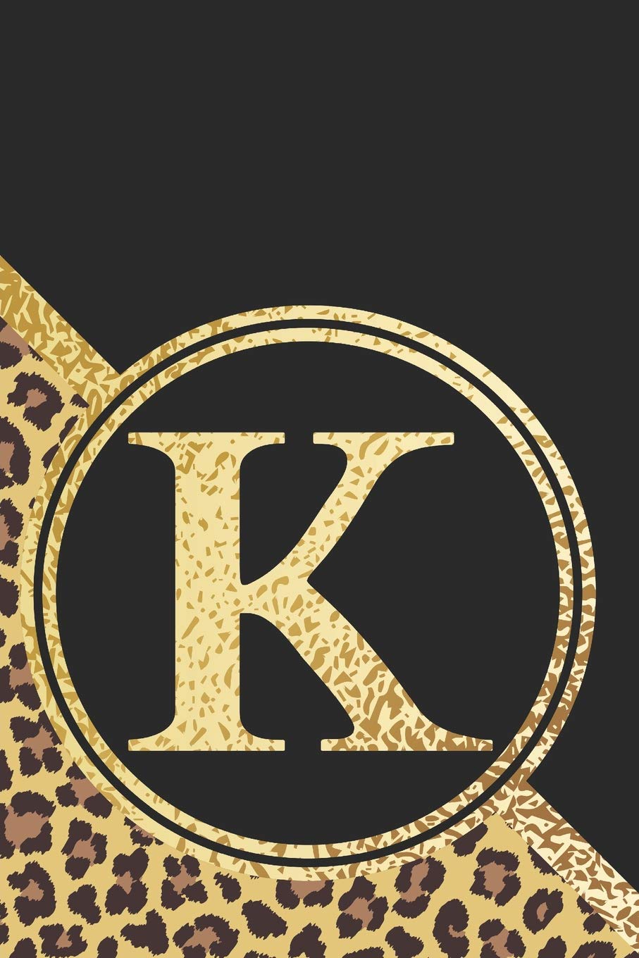 Letter K Notebook: Initial K Monogram Blank Lined Notebook Journal Leopard Print Black and Gold baixar livro de graça