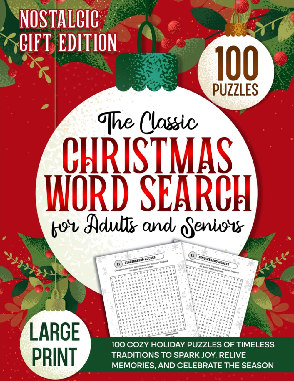 ler totalmente The Classic Christmas Word Search for Adults and Seniors: 100 Cozy Holiday Puzzles of Timeless Traditions to Spark Joy, Relive Memories, and Celebrate the Season (Nostalgic Gifts)