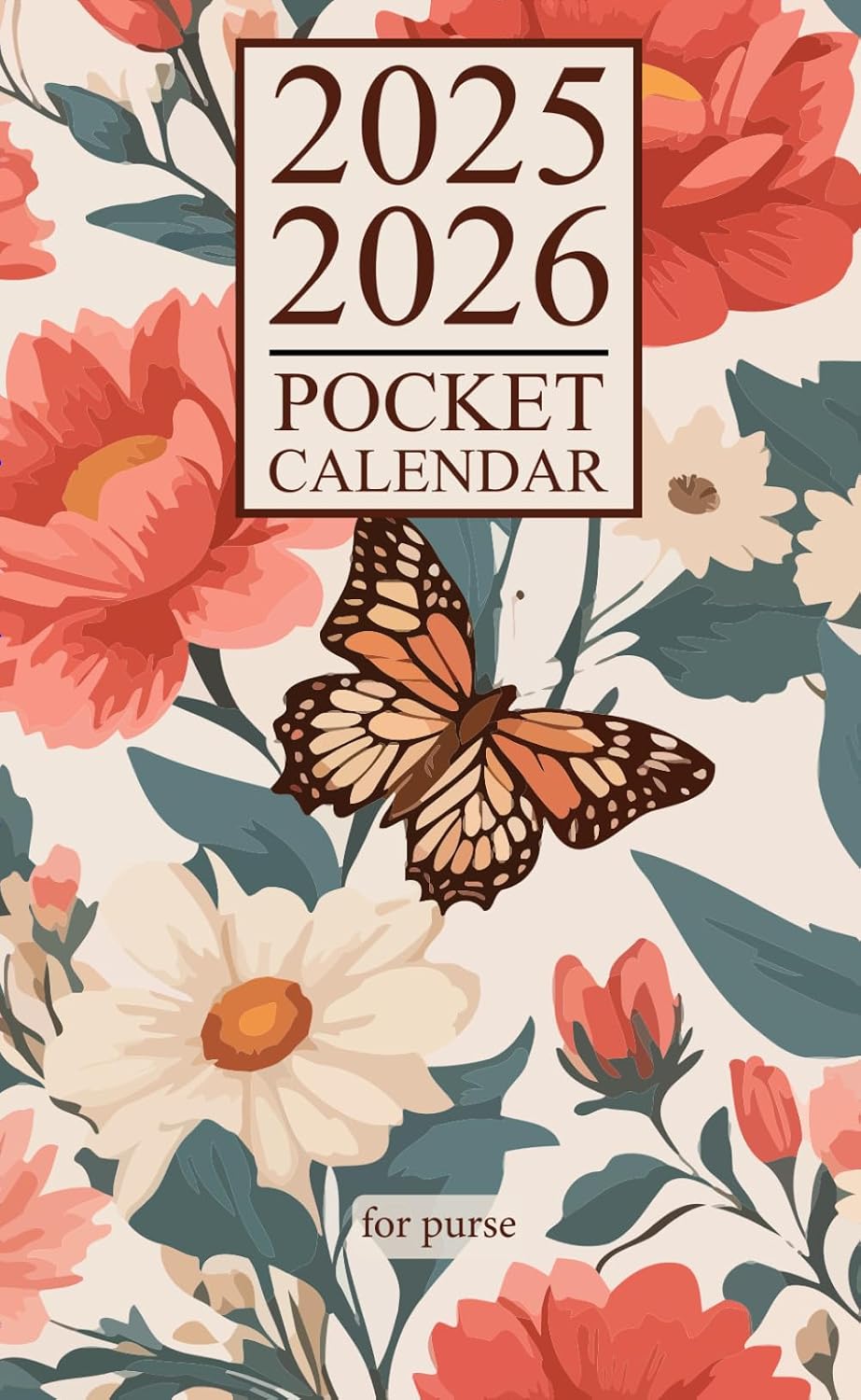 Pocket Calendar 2025-2026 for Purse: Small 2-Year Monthly planner from January 2025 to December 2026-Floral Cover baixar livro de graça