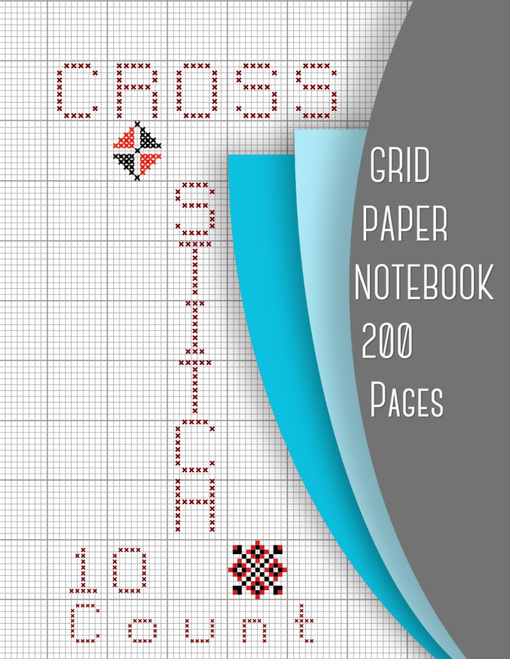Cross Stitch Graph Notebook: Grid Paper 10 Count | 10x10 Squares Per Inch for Pattern Design, Embroidery and Needlework baixar o livro de graça