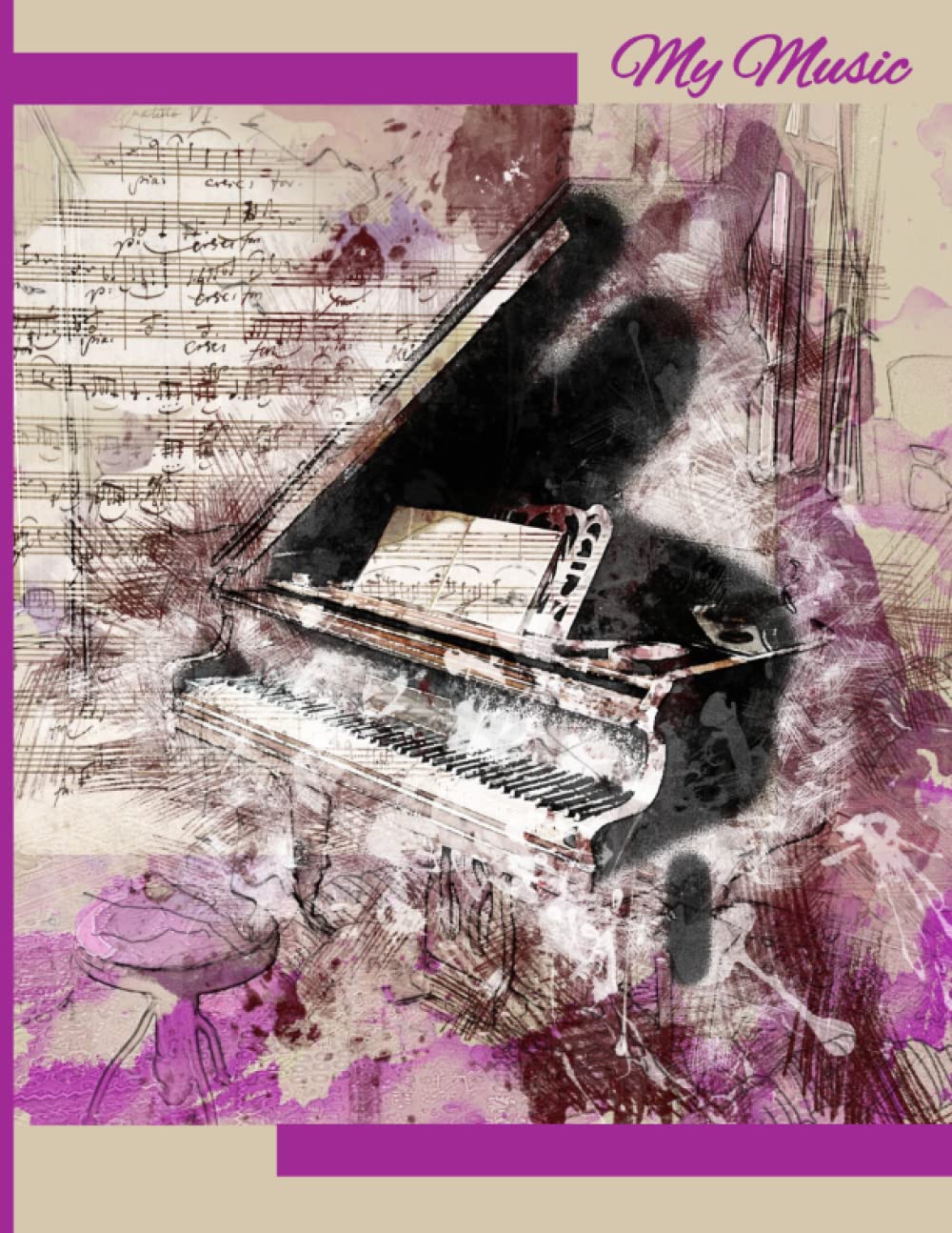capítulo por capítulo baixar Blank Sheet Music: Grand Staff/Music Composition/Manuscript/Notebook for Musicians *8.5 x 11* *120 pages* *6 grand staff systems per page*