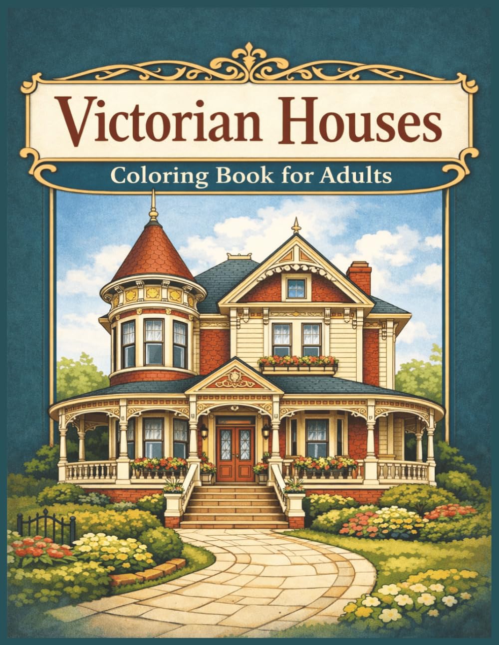ler totalmente Victorian Houses Coloring Book for Adults: Elegant Historic Homes, Ornate Architecture, Porches, Towers, and Classic Facades for Relaxation and Creative Coloring