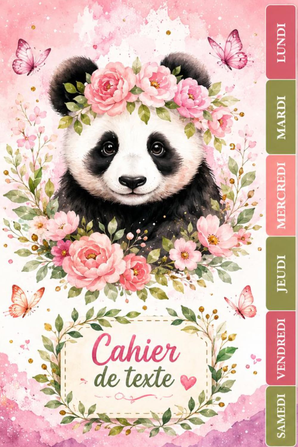 Cahier De Texte: 2026 2027 Panda | CP, CE1, CE2, CM1, CM2 | Intérieur en Couleurs -100 pages (French Edition) baixar o livro de graça