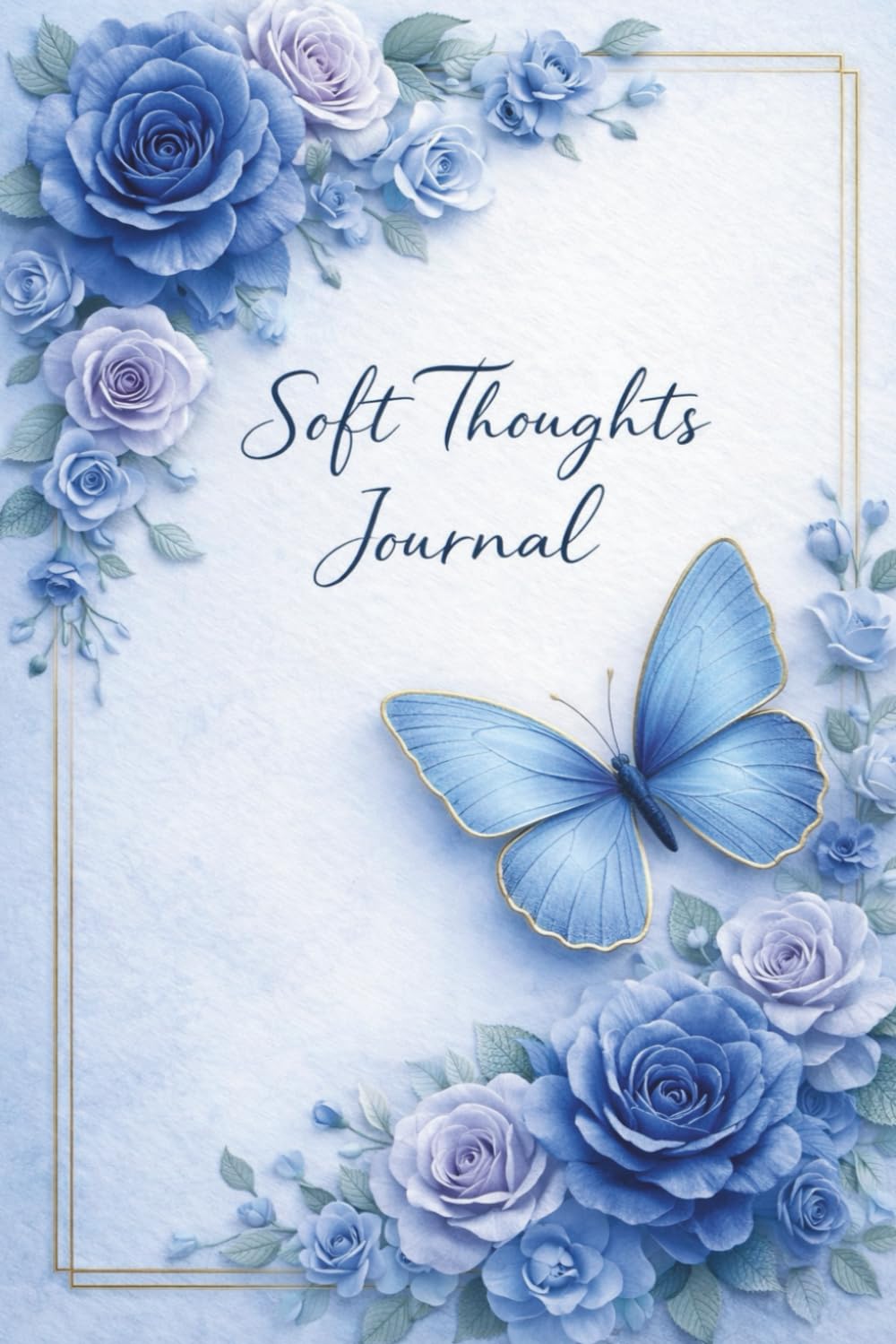 ler totalmente Book Title Soft Thoughts Journal: A Beautiful Blue Floral Lined Notebook for Writing, Reflection and Daily Inspiration