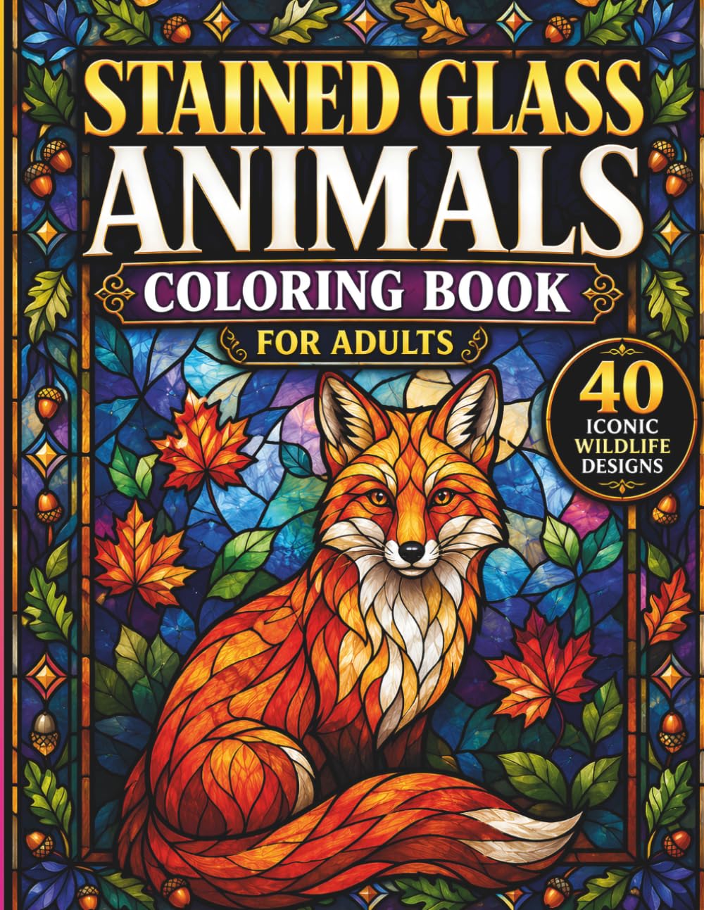 ler totalmente Stained Glass Animals Coloring Book for Adults: 40 Iconic Wildlife Designs in Authentic Stained Glass Window Style for Relaxation and Stress Relief:... Wolves and More. Single-Sided Pages