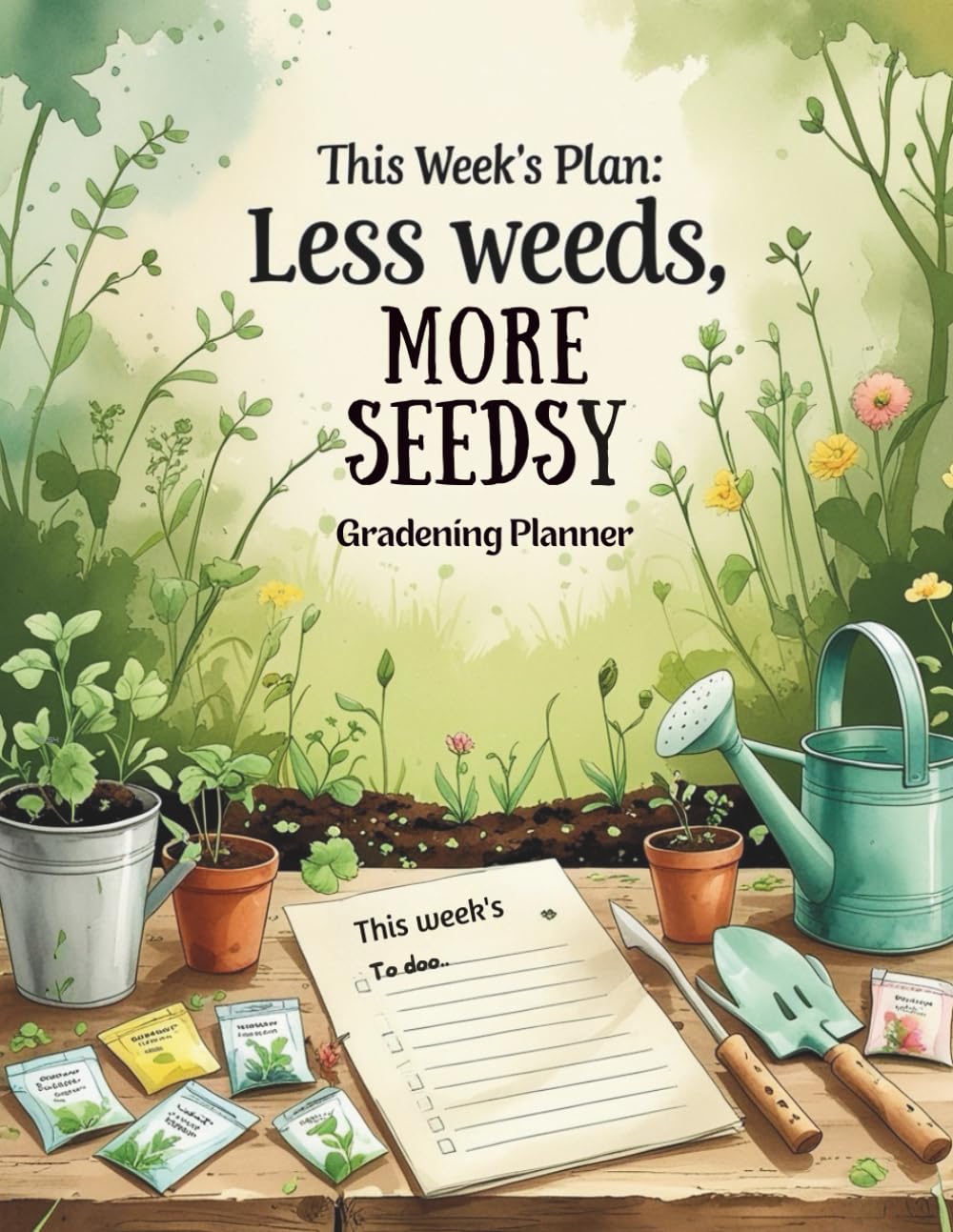 This Week’s Plan: Less Weeds, More Seeds – A Whimsical Gardening Planner Book baixar livro de graça
