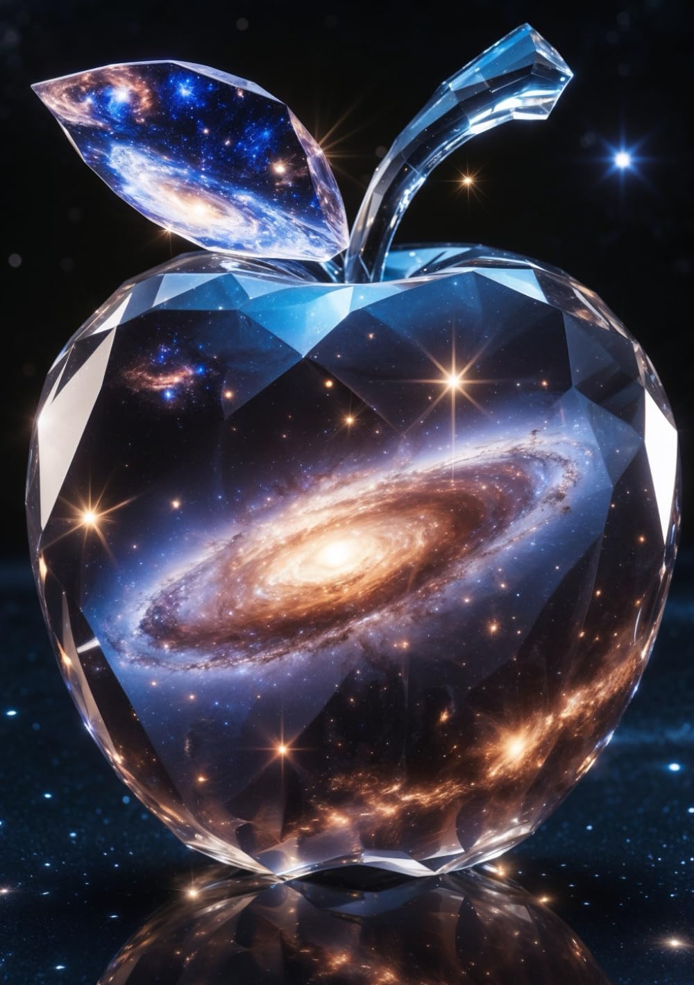 Galaxy Apple Notebook: 6x9 Inches, Softcover, 240 Grid Pages, Glossy
