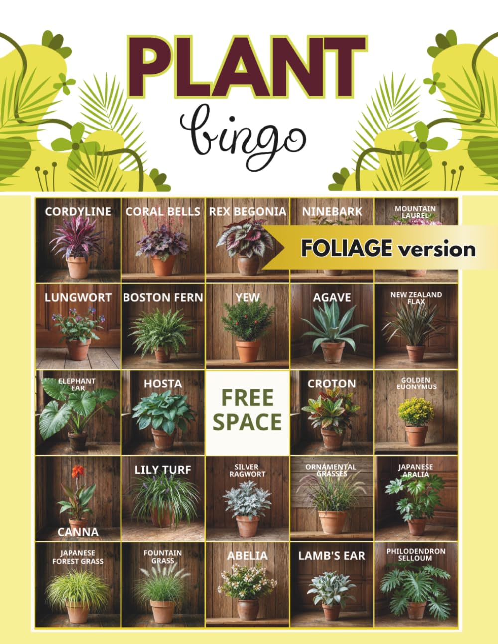 Plant Bingo: Foliage Version 32 Player Garden Themed Party Games for Plant Swaps, Plant Lover and Botany Classroom Activities baixar livro de graça