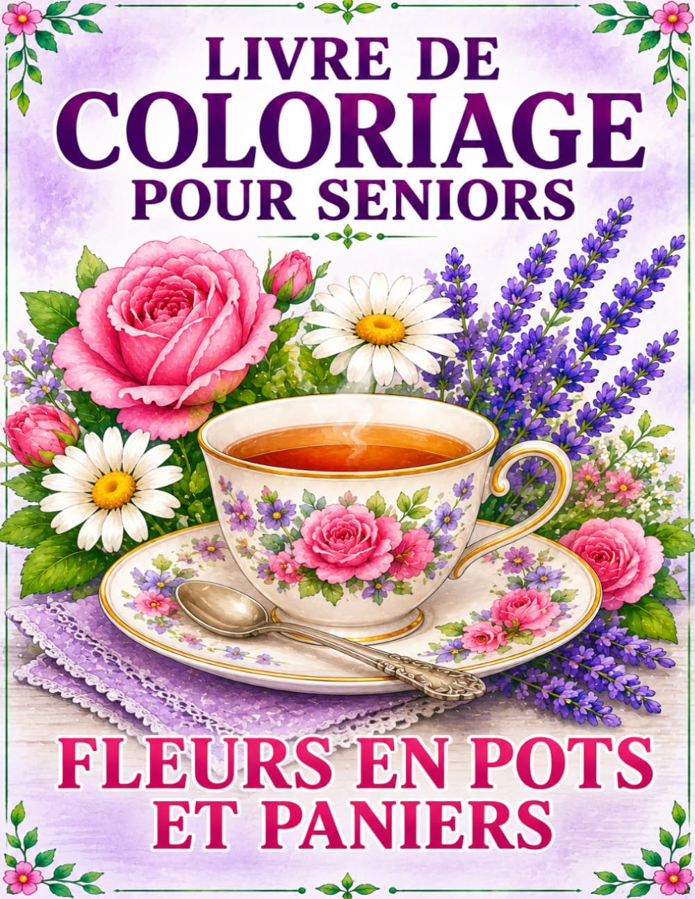 Livre de Coloriage pour Seniors Fleurs en Pots et Paniers: 50 Dessins Faciles à Gros Traits pour la Détente, la Relaxation et le Plaisir de Colorier (French Edition) baixar livro de graça