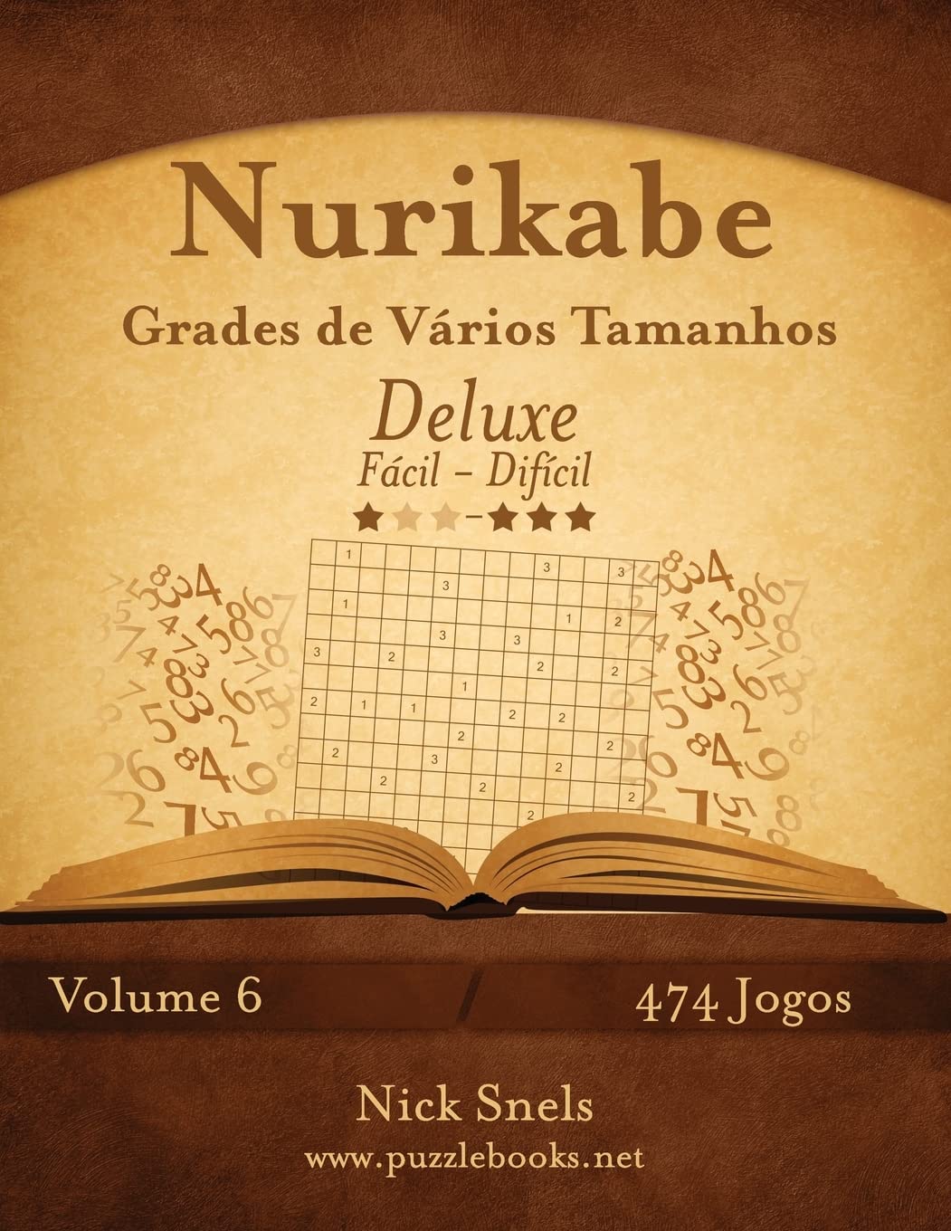 capítulo por capítulo baixar Nurikabe Grades de Vários Tamanhos Deluxe - Fácil ao Difícil - Volume 6 - 474 Jogos