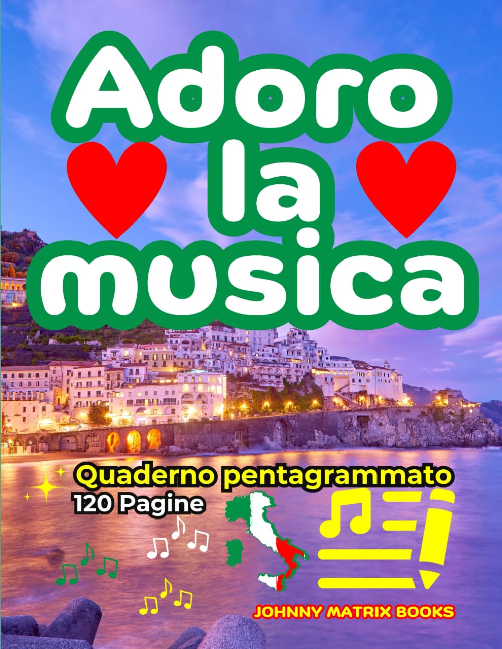 ler totalmente Adoro La Musica Quaderno Pentagrammato: 120 Pagine (Italian Edition)