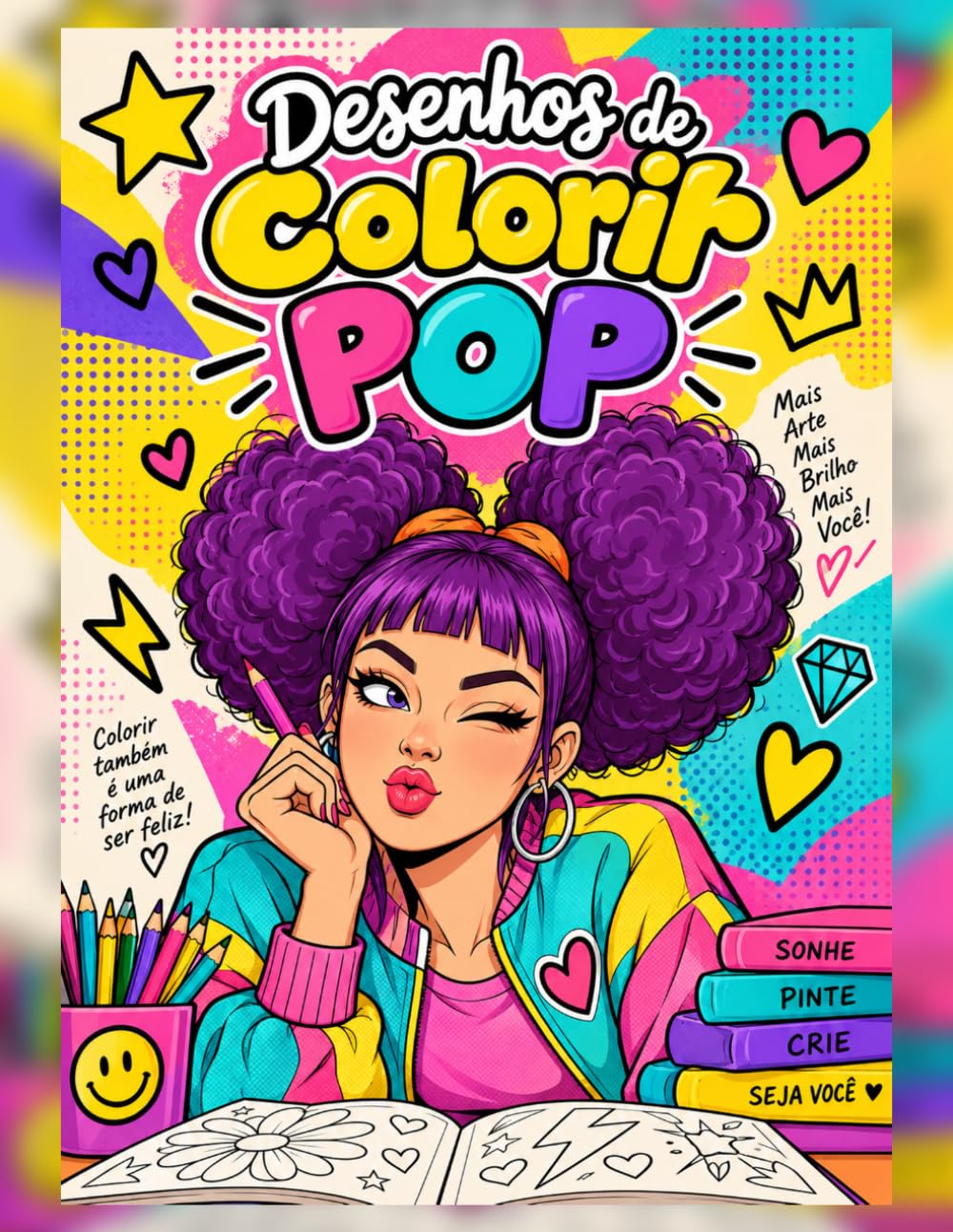 ler totalmente LIVRO DE COLORIR POP ART (Portuguese Edition)
