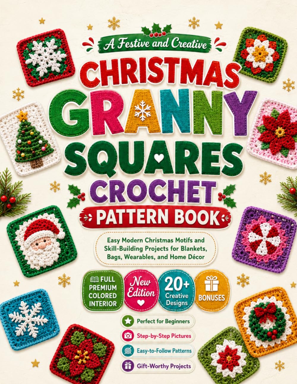 capítulo por capítulo baixar CHRISTMAS GRANNY SQUARES CROCHET PATTERN BOOK: Easy Modern Christmas Motifs and Skill-Building Projects for Blankets, Bags, Wearables, and Home Décor