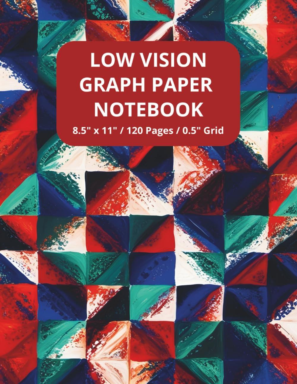 Low Vision Graph Paper Notebook: 0.5 Inch Grid, Bold Black Lines | Large Print Graphing Book for Seniors, Students, and Visually Impaired Adults – 8.5" x 11" baixar o livro de graça