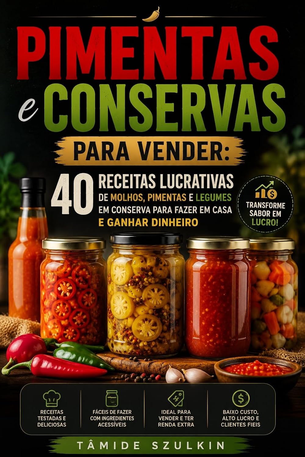 Pimentas e Conservas para Vender: 40 Receitas Lucrativas de Molhos, Pimentas e Legumes em Conserva para Fazer em Casa e Ganhar Dinheiro baixar o livro de graça