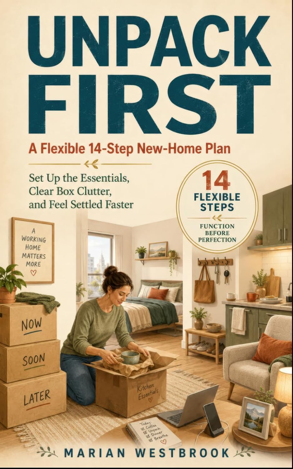 Unpack First: A Flexible 14-Step New-Home Plan to Set Up the Essentials, Clear Box Clutter, and Feel Settled Faster baixar o livro de graça