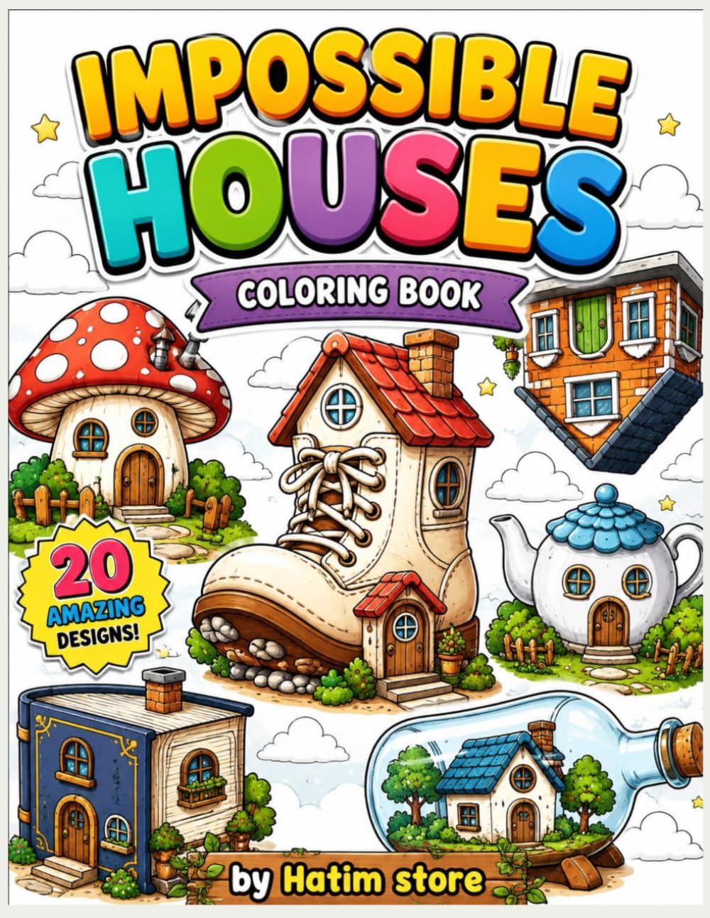 ler totalmente Impossible House Coloring Book: Mind-Bending Houses, Optical Illusions & Creative Coloring Pages for Kids and Adults
