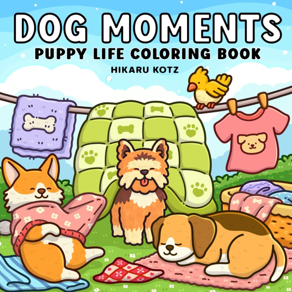 capítulo por capítulo baixar Dog Moments: Puppy Life Coloring Book for Adults and Teens (Cat & Dog Coloring Book)