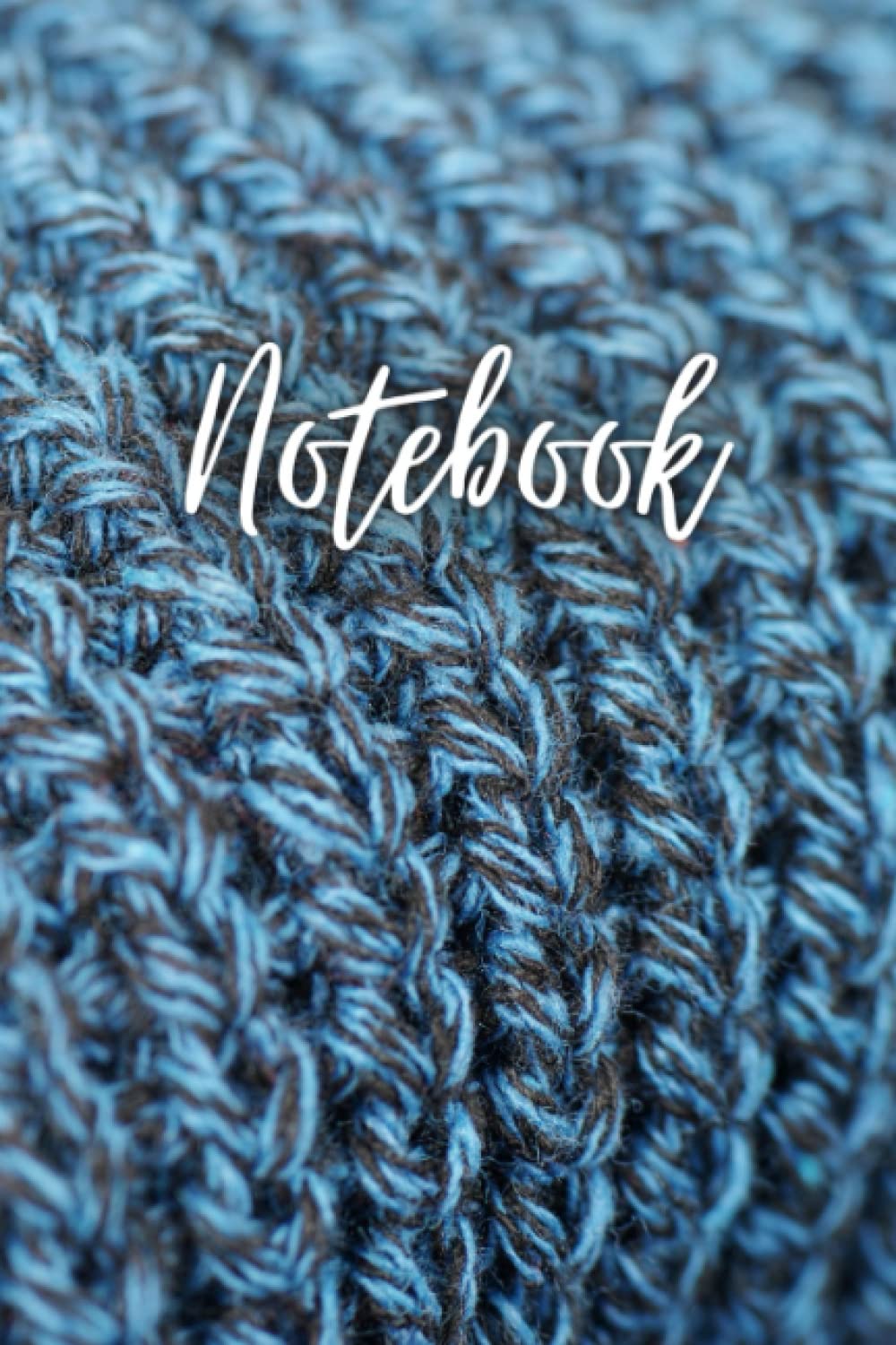 ler totalmente Notebook: Beautiful elegant blue knit journal with 120 lined pages, perfect for taking notes or composition at work, school and college