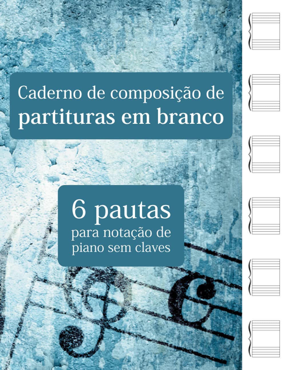 capítulo por capítulo baixar Caderno de composição de partituras em branco - 6 pautas para notação de piano sem claves (Portuguese Edition)