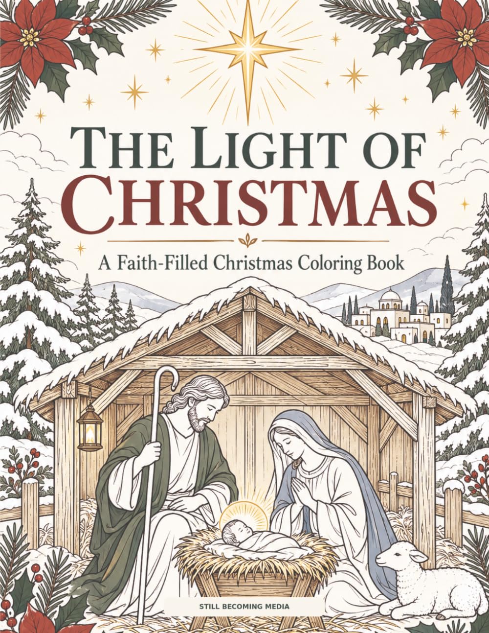 ler totalmente The Light Of Christmas: A Faith-Filled Christmas Coloring Book