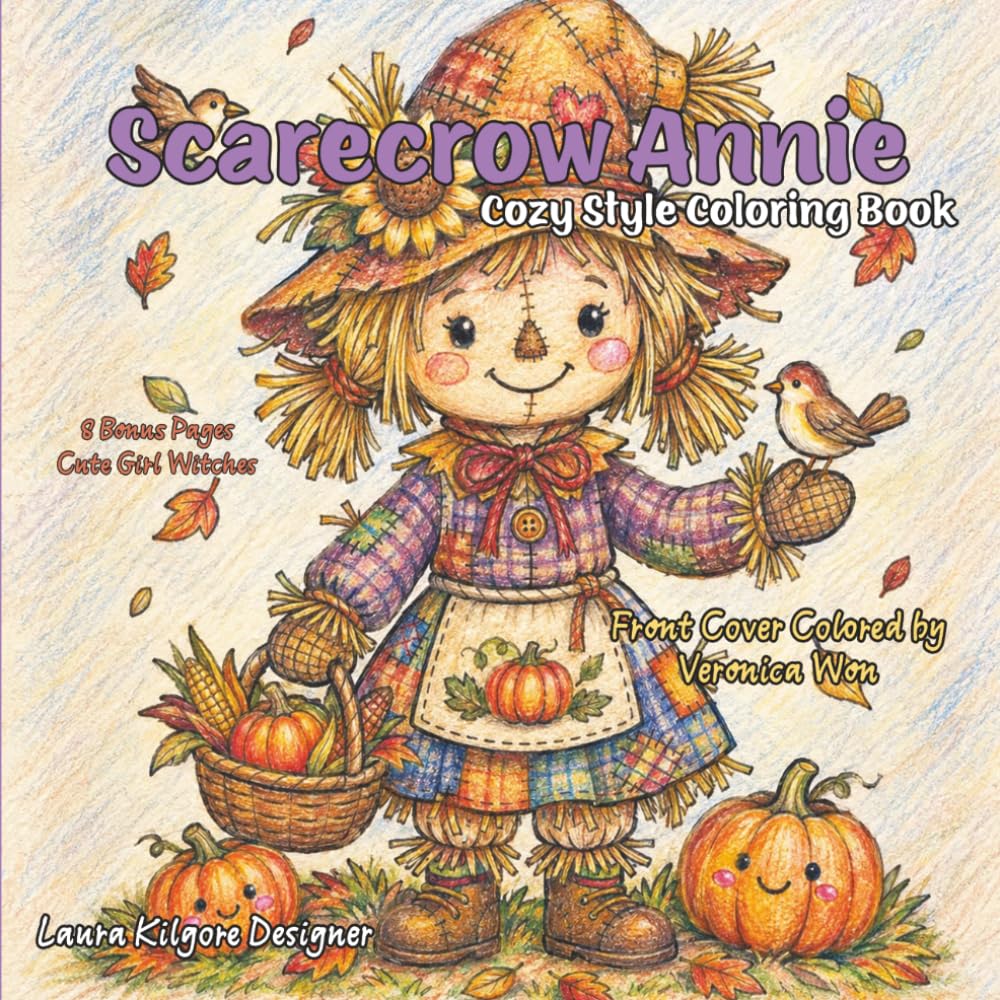 Scarecrow Annie: 40-Page Cozy Style Coloring Book with 8 bonus pictures of Cute Girl Witches. This is a fun and cute book to color for Halloween. The... pictures are fun and relaxing for all ages. baixar o livro de graça