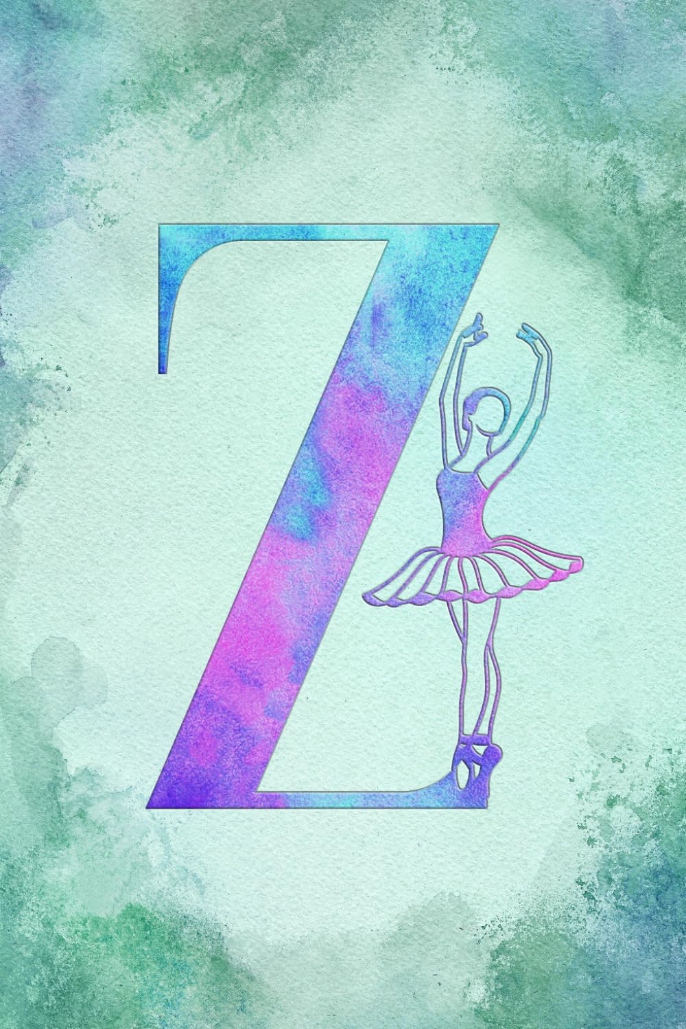 Z: Letter "Z" Initial Ballet Dance Monogram Notebook - Ballerina on Pink, Blue & Green Watercolor - College-Ruled Personal Journal, Writing Pad or Diary for Dancers, Girls & Women - 110 Pages, 6x9 baixar o livro de graça