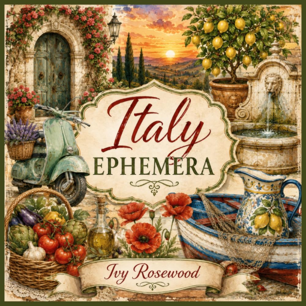 Italy Ephemera: 120 Italian-Inspired Ephemera for Junk Journals, Scrapbooking, Collage, Card Making & Paper Crafts baixar livro de graça