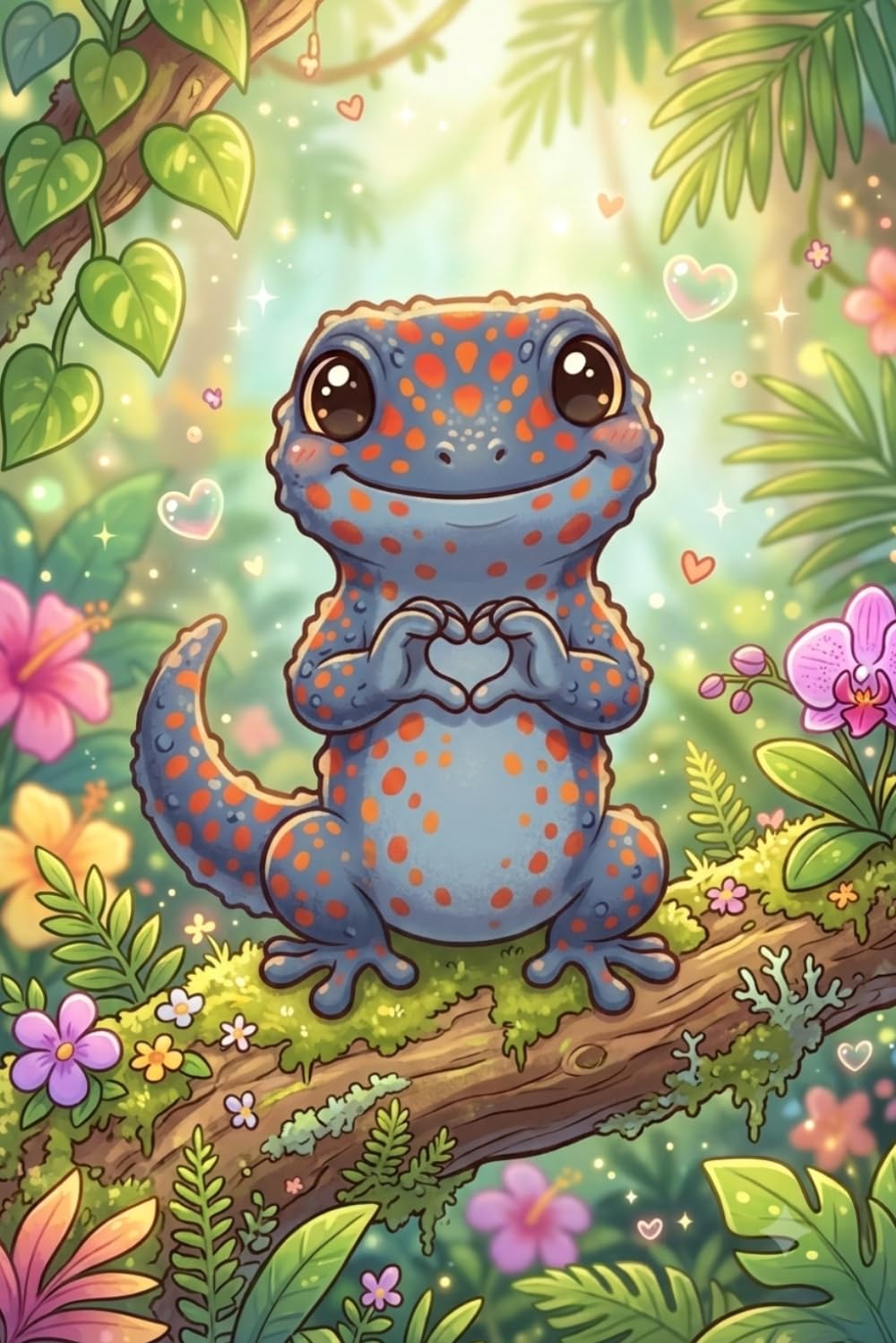 capítulo por capítulo baixar Tokay Gecko Journal: Cute Heart Hands Cover: Part of the Reptile & Amphibian Collection • Lined Notebook for Kids, Teens & Adults