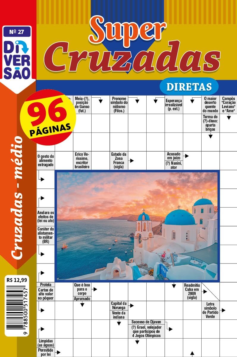 Livro Diversão Super Palavras-Cruzadas Diretas 27: Nível médio baixar livro de graça