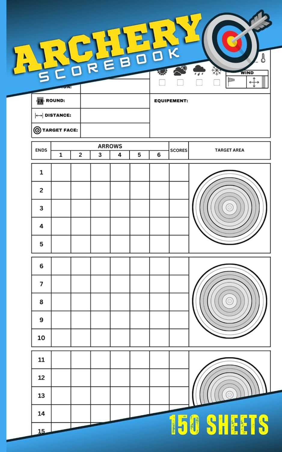capítulo por capítulo baixar Archery Scorebook: 150 sheets For Archery 6 arrows scoring Logbook size 5 x 8 inches | Archery Score Notebook for recording scores on competitons and tournaments