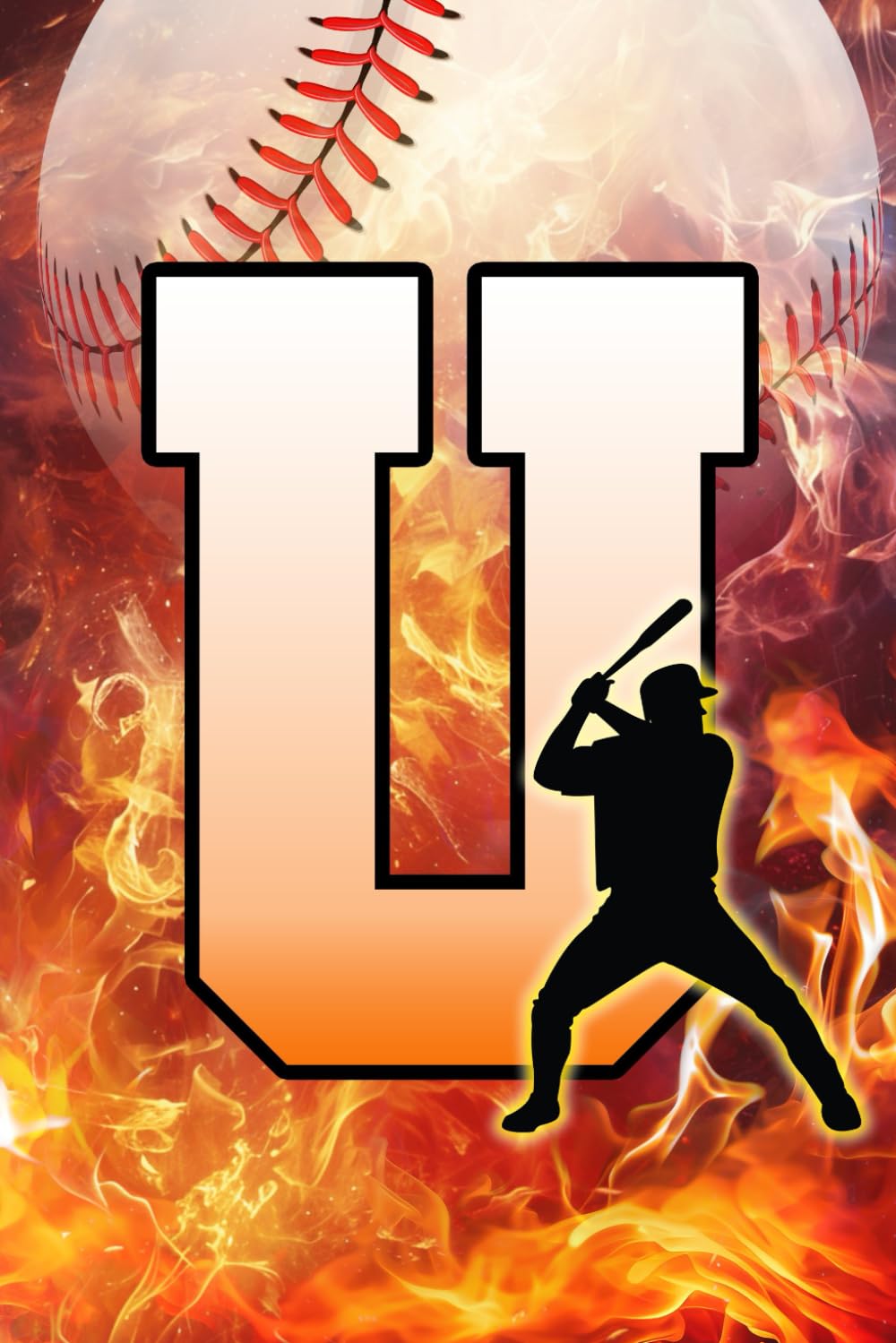 U: Letter "U" Initial Baseball Player and Fire Flames Personalized Name Monogram Notebook - College-Ruled Personal Journal, Writing Pad, or Diary for Baseball Fans - 110 Pages, 6x9 baixar livro de graça