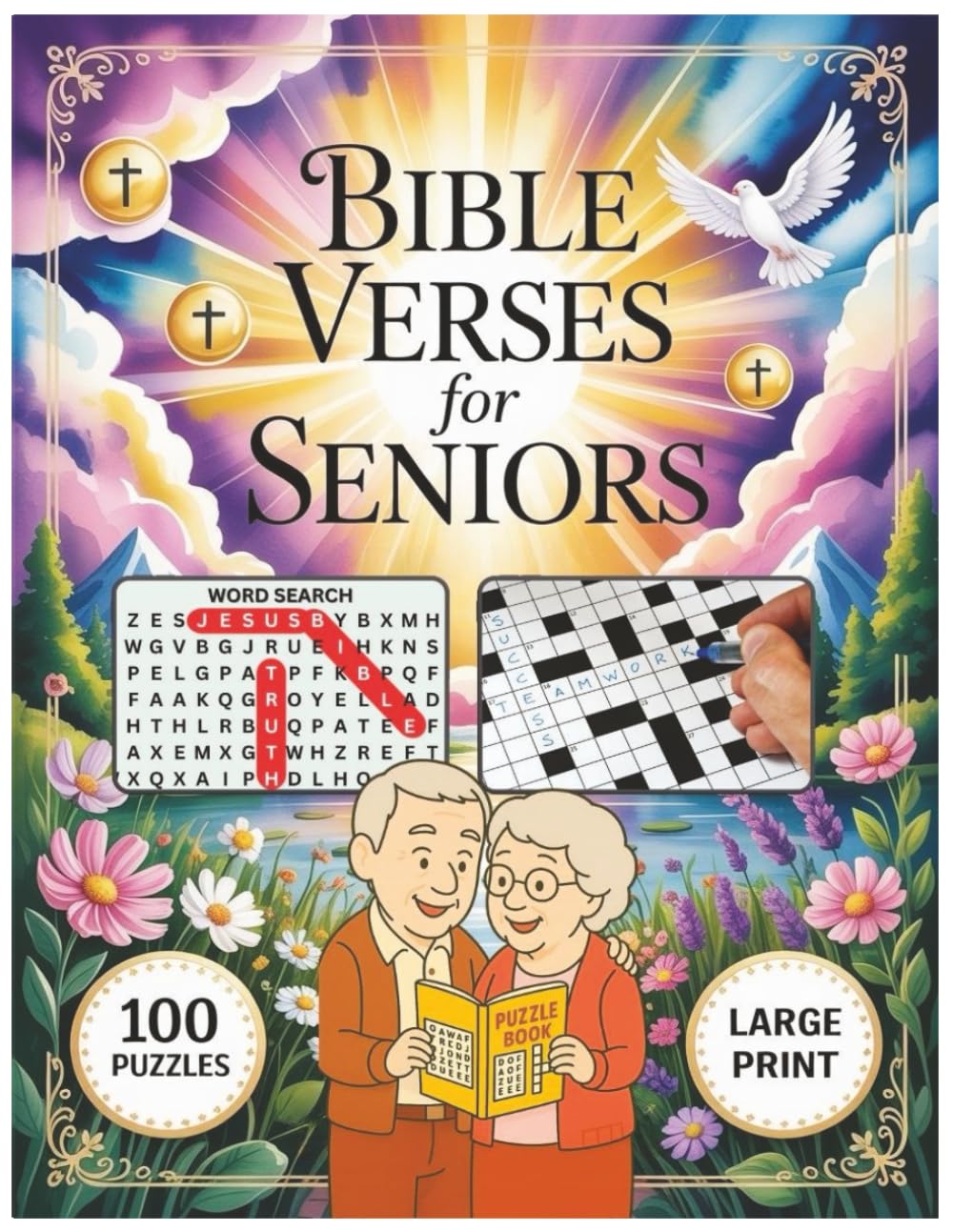 ler totalmente Bible Verses Word Search for Seniors: Large Print: 100 Scripture-Based Word Search & Crossword Puzzles | Jumbo Print Christian Activity Book with... & Focus Bible Puzzle Series for Seniors)