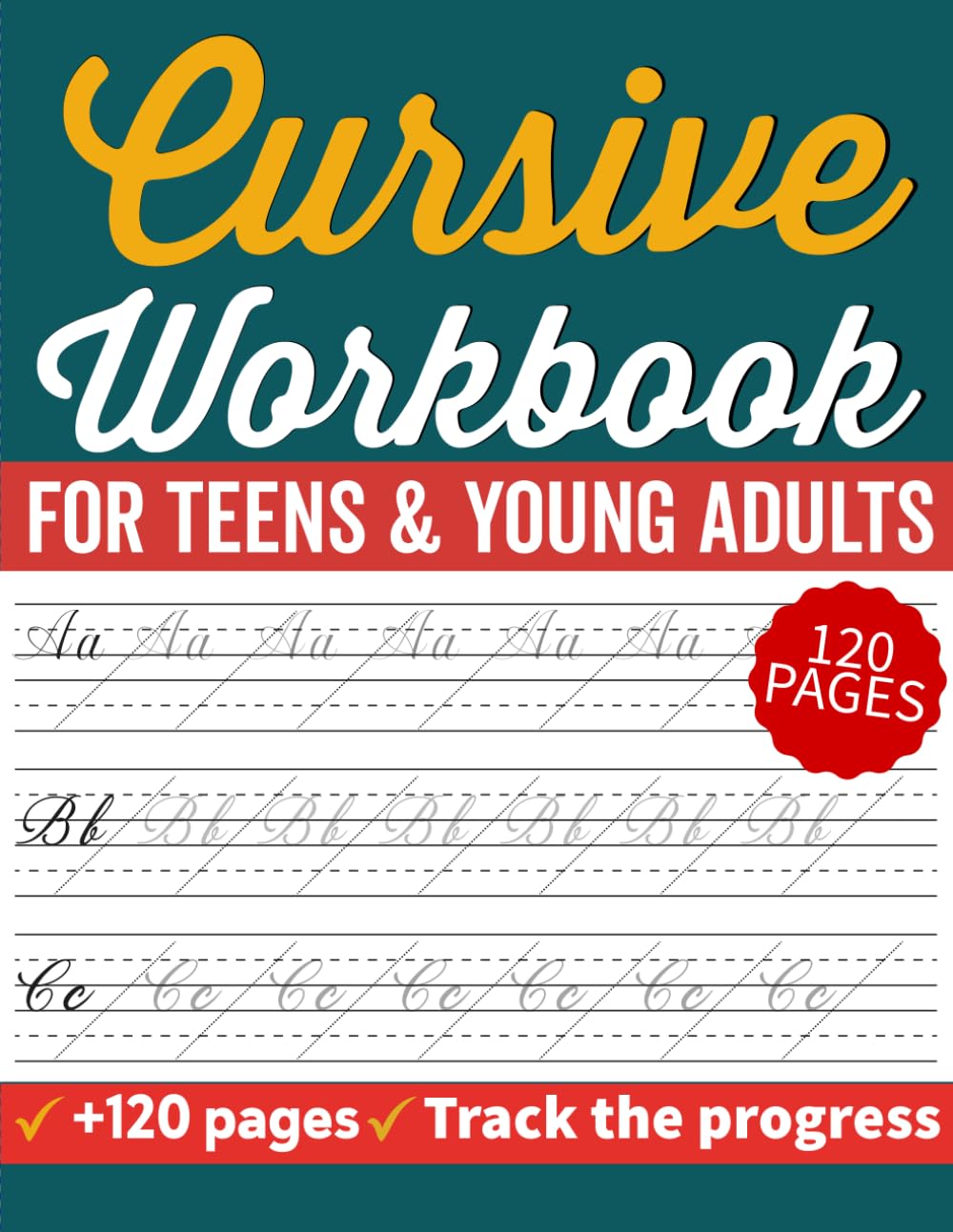 ler totalmente Cursive Workbook for Teens & Young Adults: Calligraphy Practice Tracing Book for Kids & Young Adults to Master Uppercase and Lowercase Letters