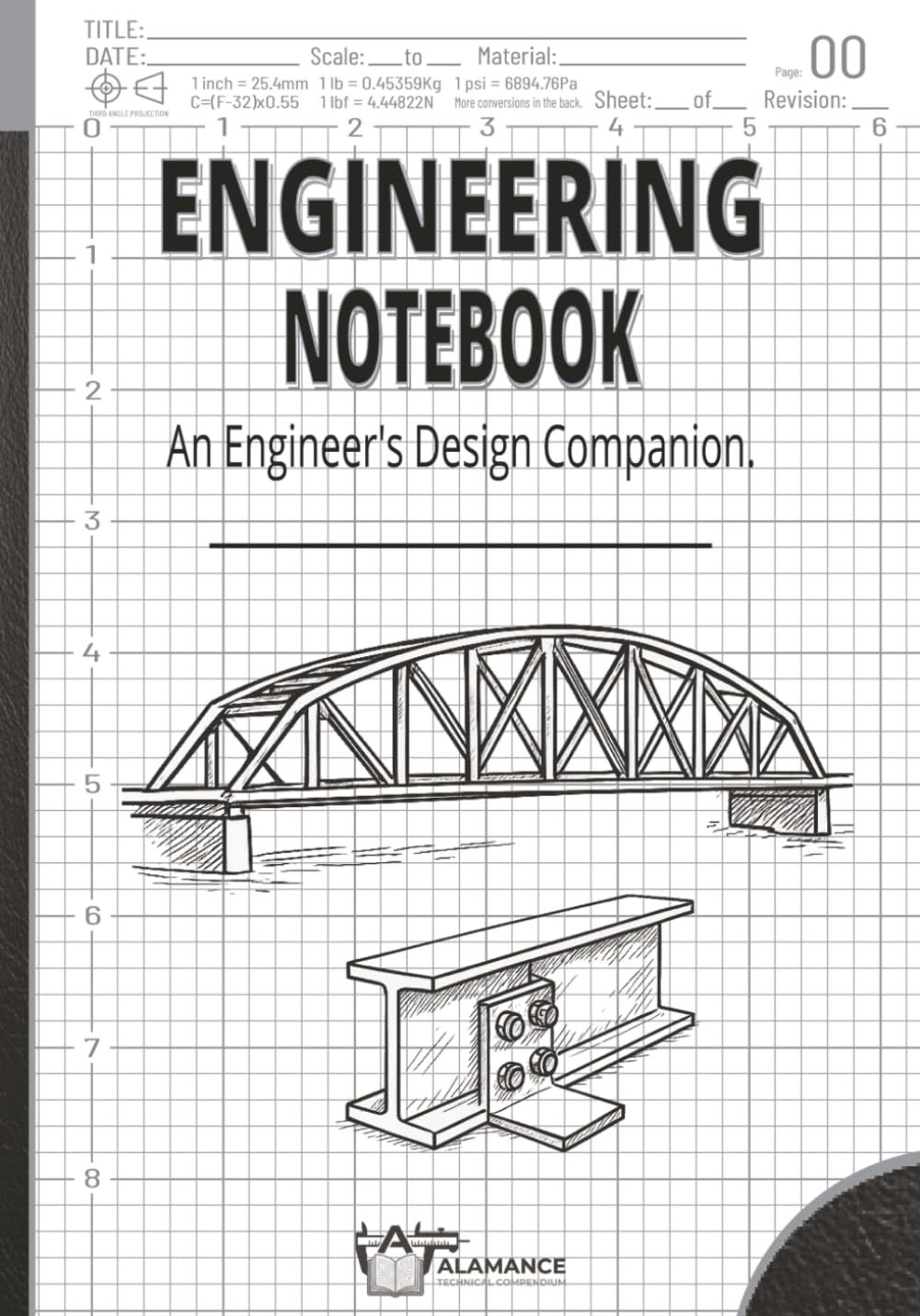 Engineering Notebook | Granite Ridge Gray Grid Lines with Engineering Header and Conversion Tables: 5 Squares (0.20") per grid for Architect Projects, Engineers & Students baixar o livro de graça