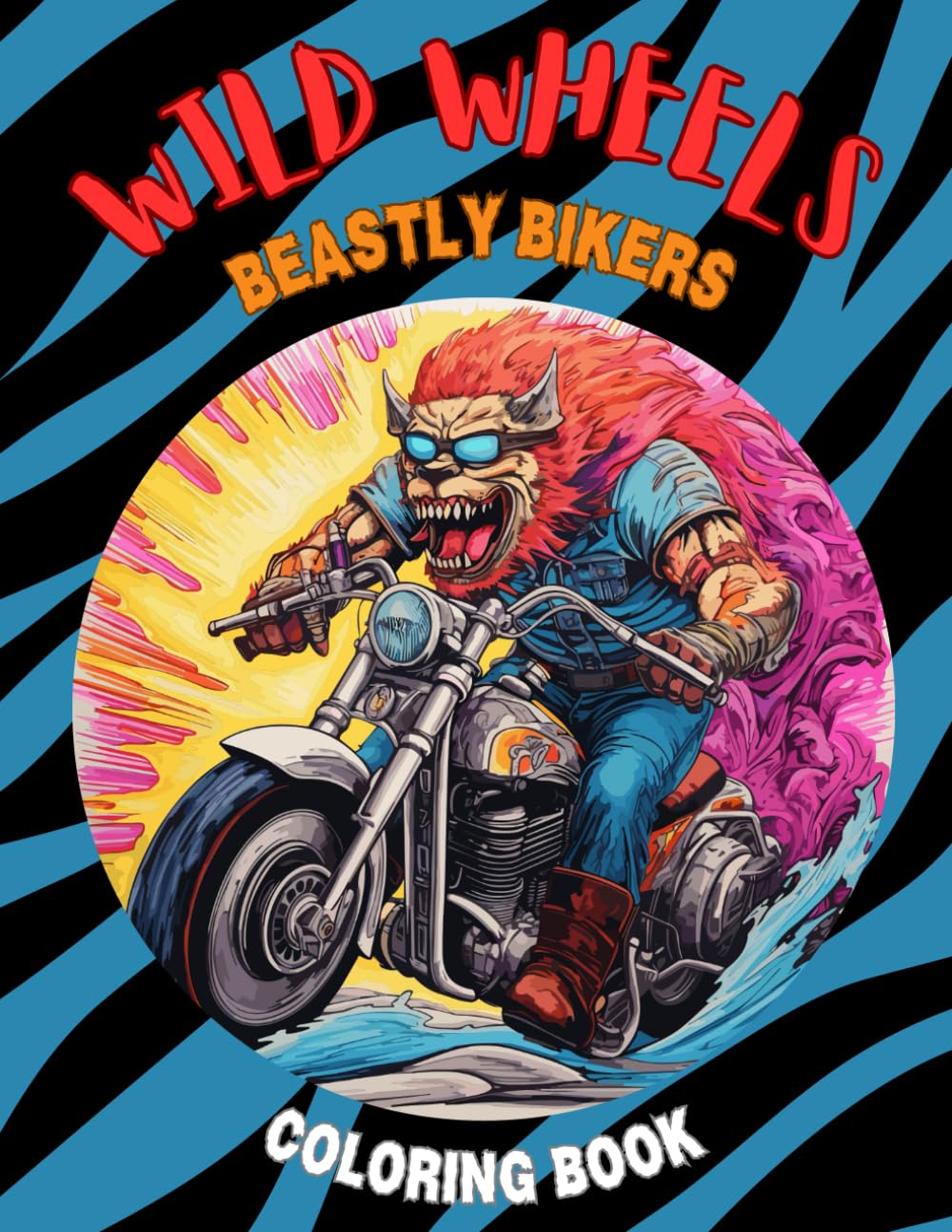 capítulo por capítulo baixar Wild Wheels Beastly Biker Coloring Book: 30 Wild Images of Beasts and Creatures From The Beyond Riding Motorcycles in Black and White and Grayscale