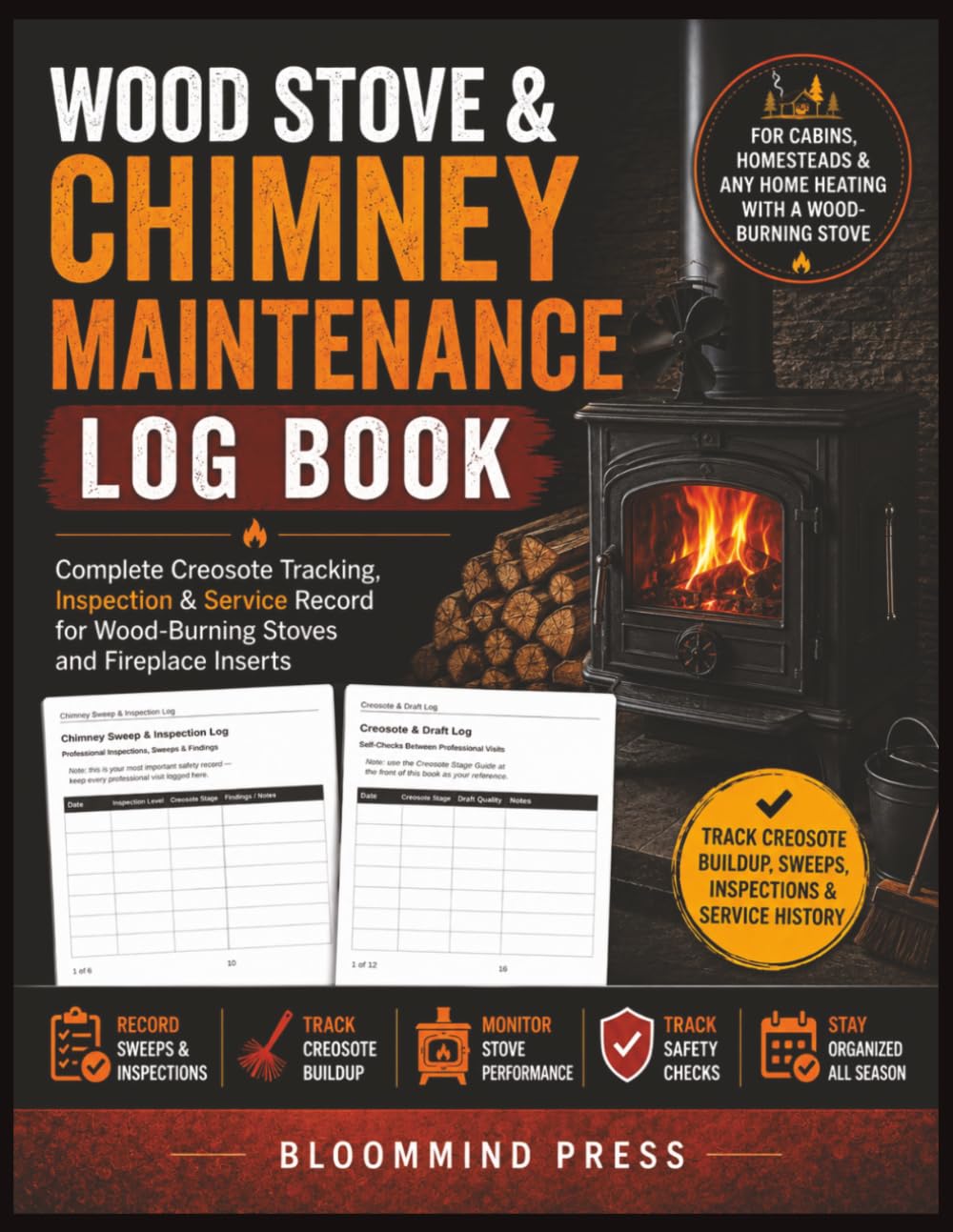 capítulo por capítulo baixar Wood Stove & Chimney Maintenance Log Book: Complete Creosote Tracking, Inspection & Service Record for Wood-Burning Stoves and Fireplace Inserts