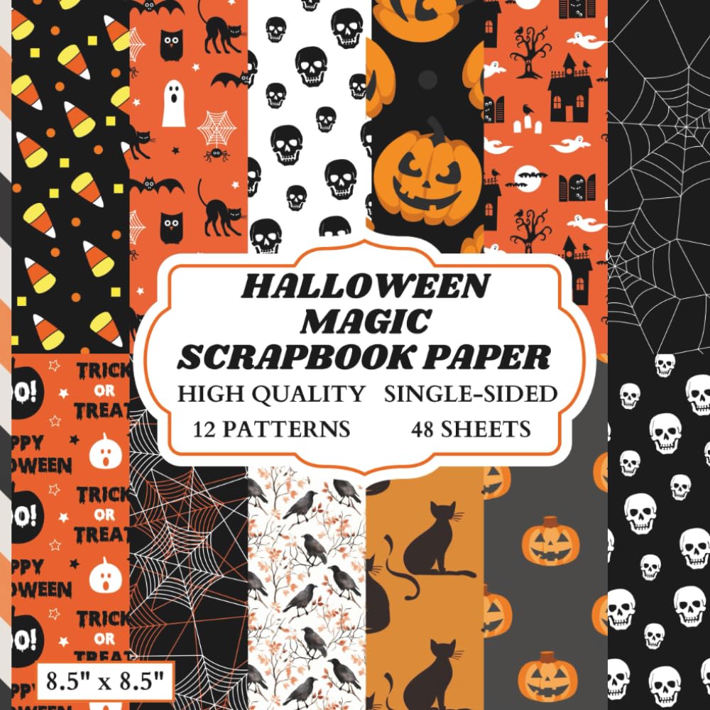 capítulo por capítulo baixar Halloween Magic Scrapbook Paper: 12 Spooky Themed Designs - 48 Single Sided Sheets - High Quality Craft Paper Pad for Artists to Use in Collages, Junk Journals and Art Projects