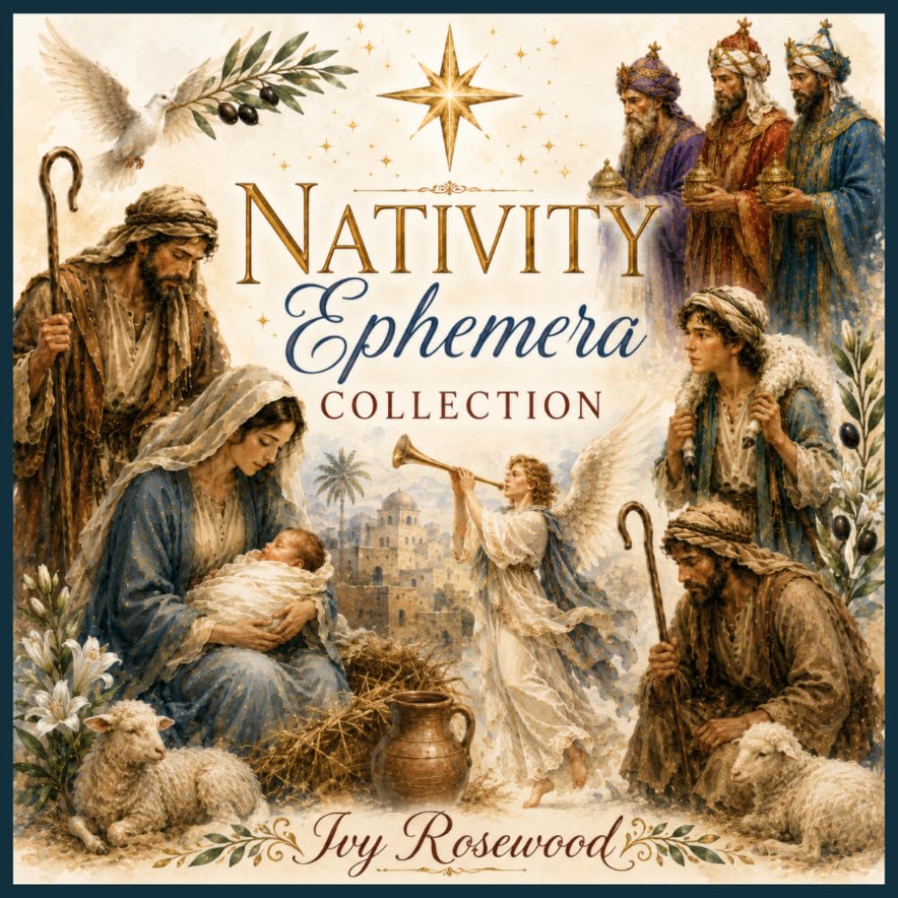 Nativity Ephemera Collection: 100+ Christian Ephemera Images for Junk Journals, Scrapbooking, Card Making & Paper Crafts baixar o livro de graça