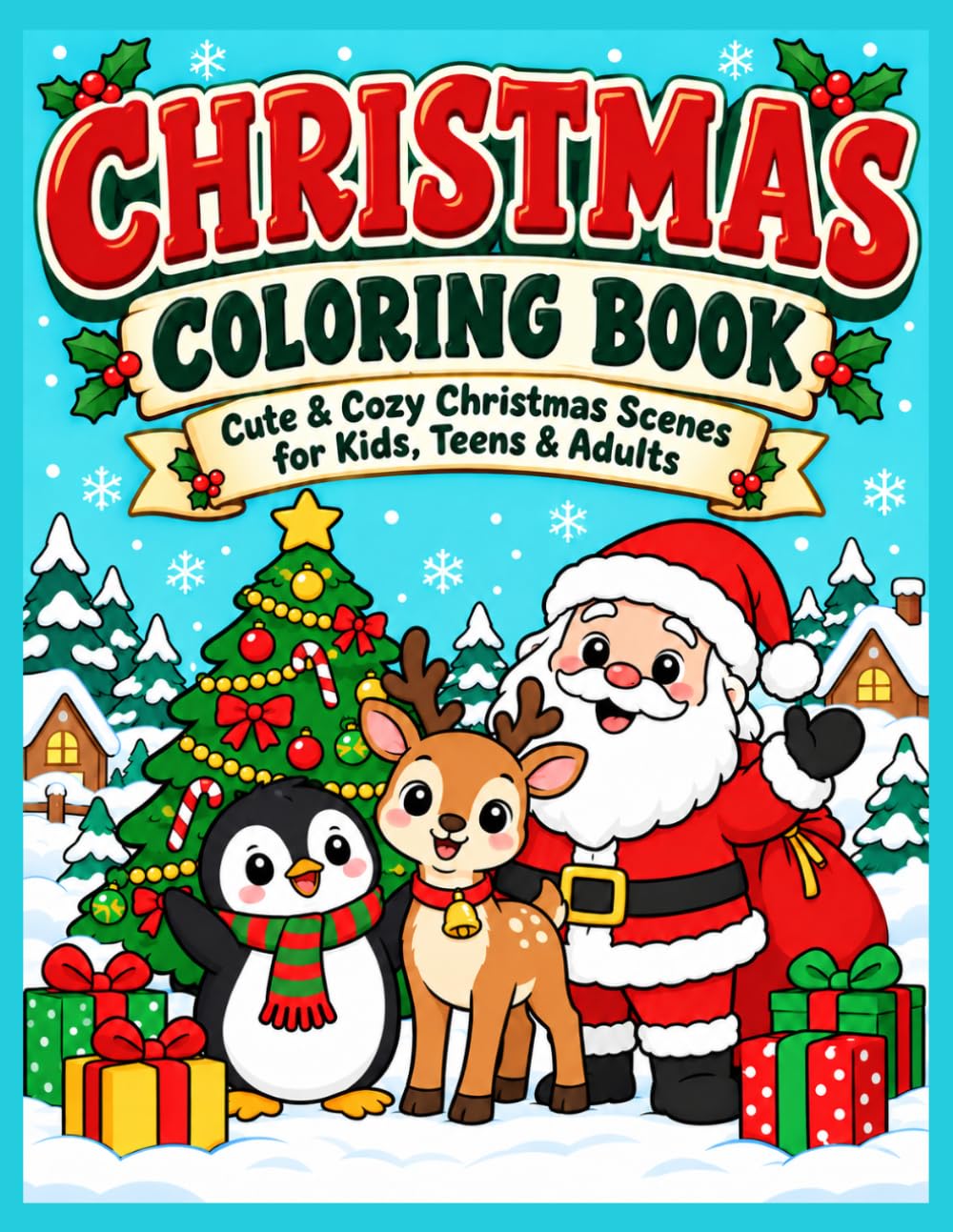 capítulo por capítulo baixar Christmas Coloring Book: Cute & Cozy Christmas Scenes for Kids, Teens & Adults