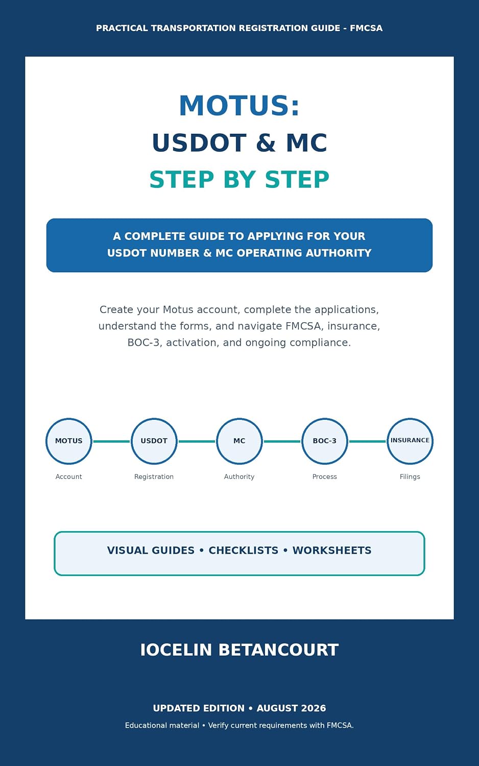 ler totalmente MOTUS: USDOT & MC STEP BY STEP: A Complete Guide to Applying for Your USDOT Number & MC Operating Authority (English Edition)