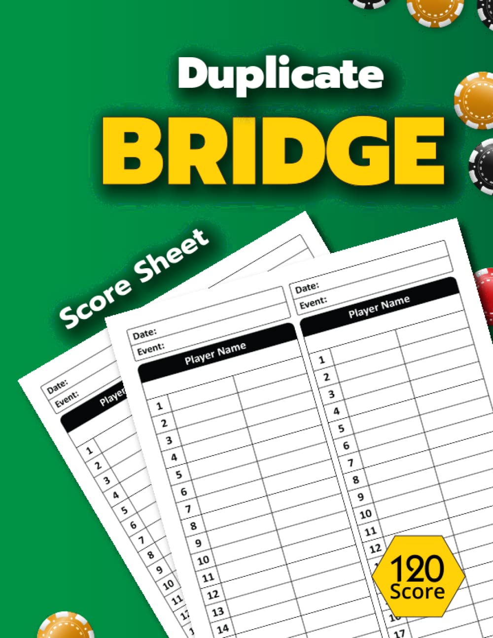ler totalmente Duplicate Bridge Score Sheets: Scorekeeping Pads for Duplicate Bridge Game | 8.5x11 Inch | 120 Sheets: Fun and convenient scorekeeping | Gift for Duplicate Bridge players