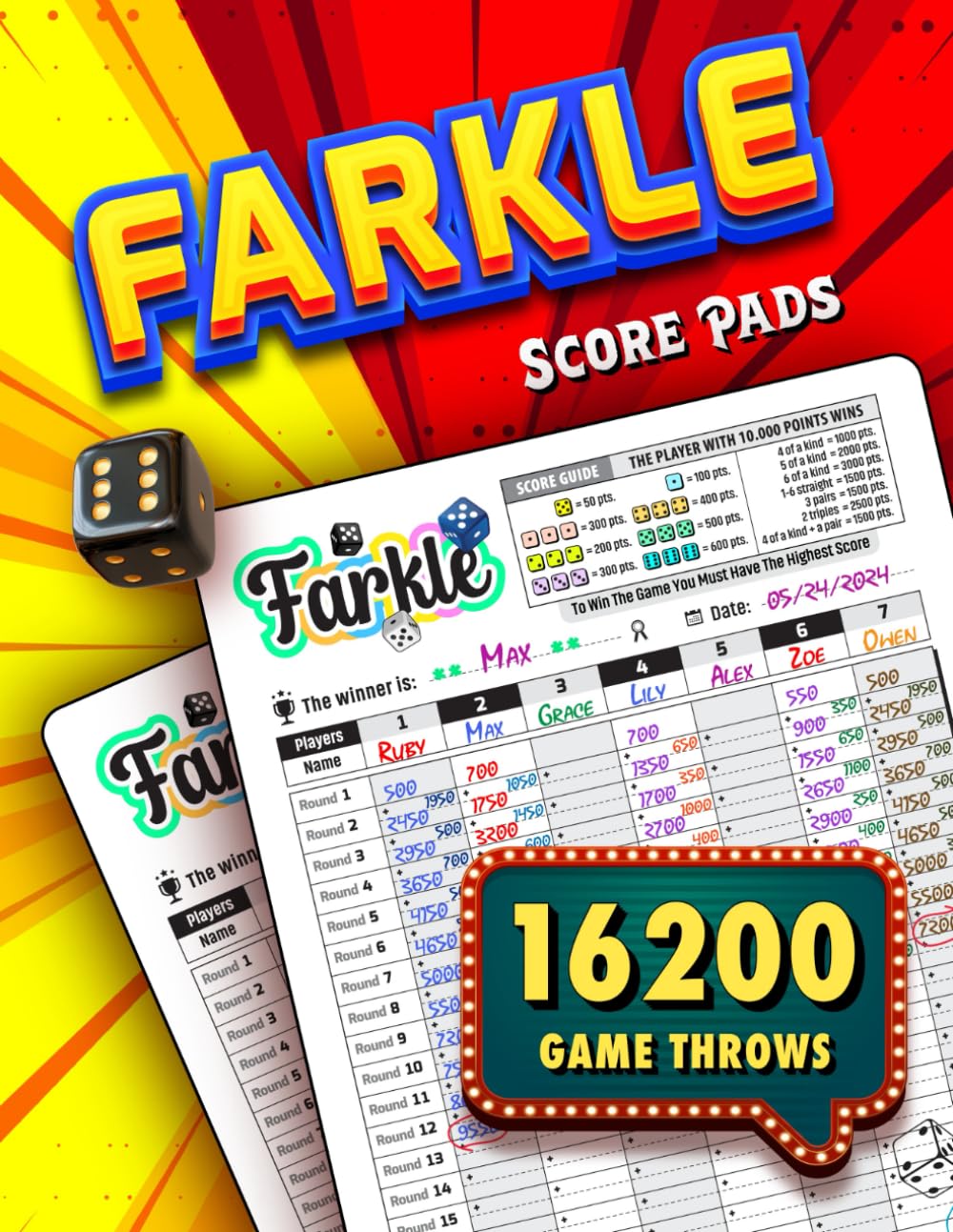 capítulo por capítulo baixar Farkle Score Pads: Large Print Farkle Score Sheets, Double Sided Non Perforated Scoring Book (A Great Dice Game Gift Idea)