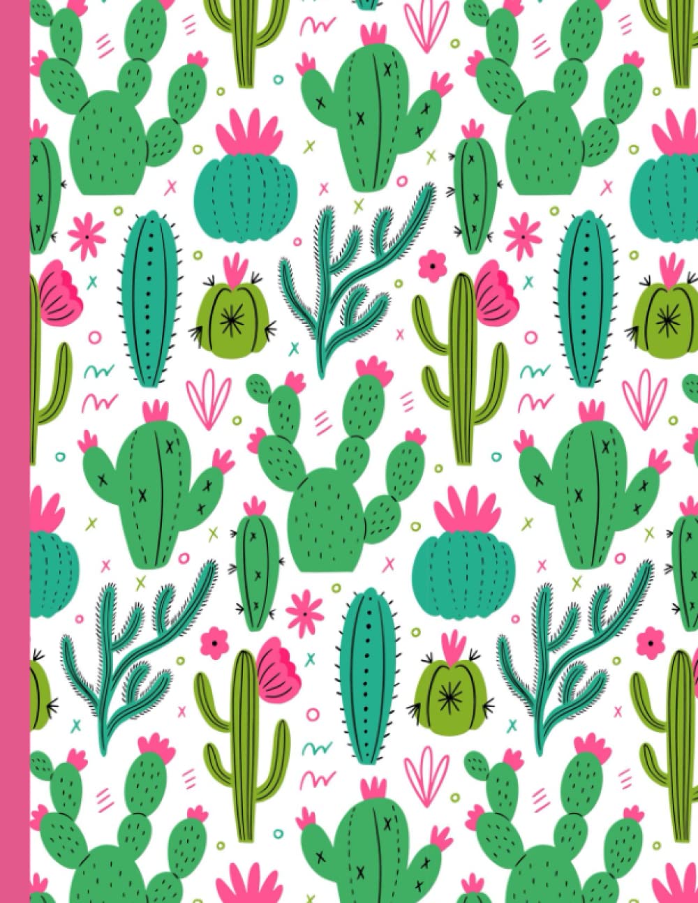 ler totalmente Cactus Notebook, Composition Book, Journal, College Ruled Notebook - 8.5 x 11 inches, 120 lined pages