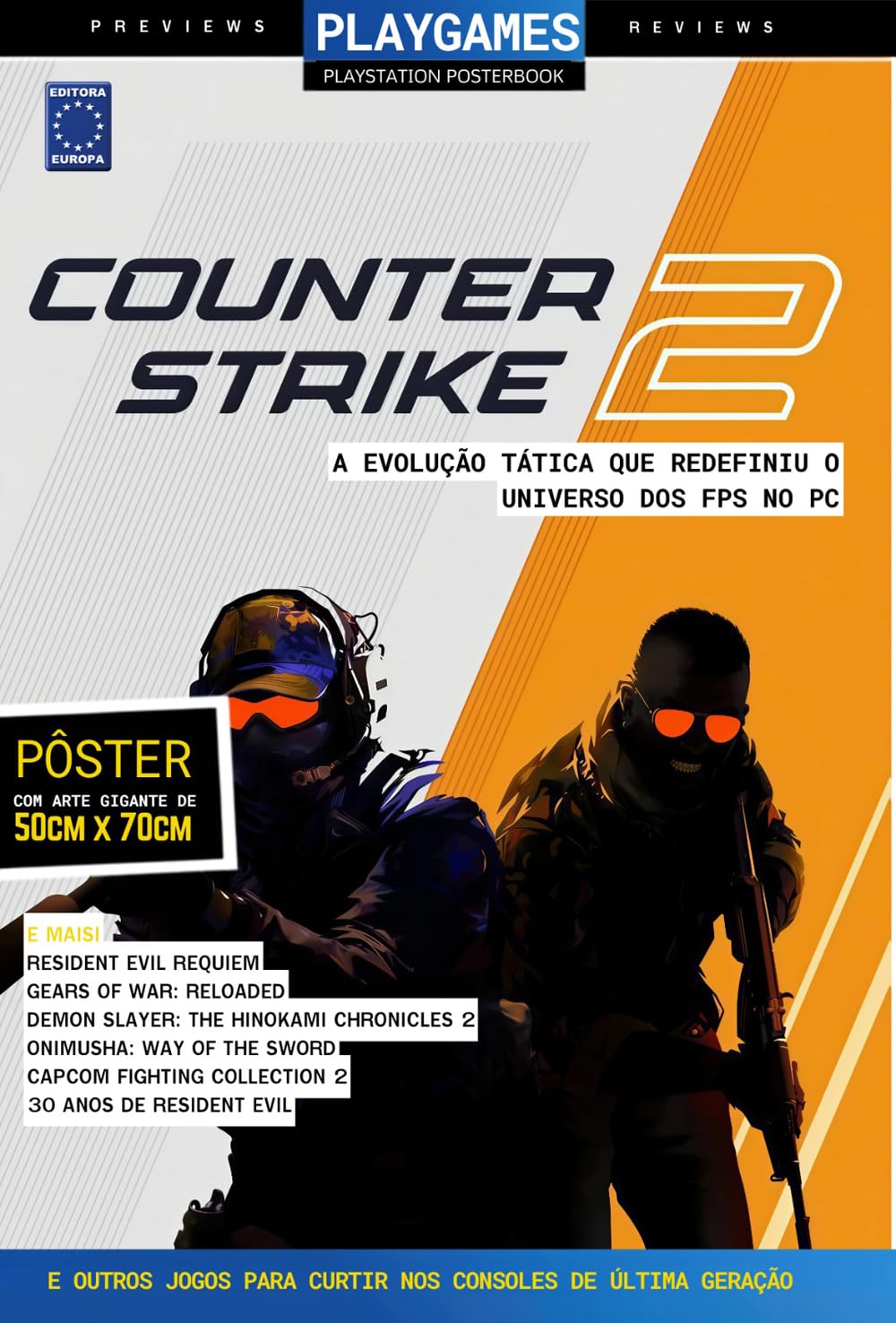 ler totalmente Counter Strike 2 (Versão lisa, sem dobras, enviada em tubo protetor) - Superpôster PlayGames