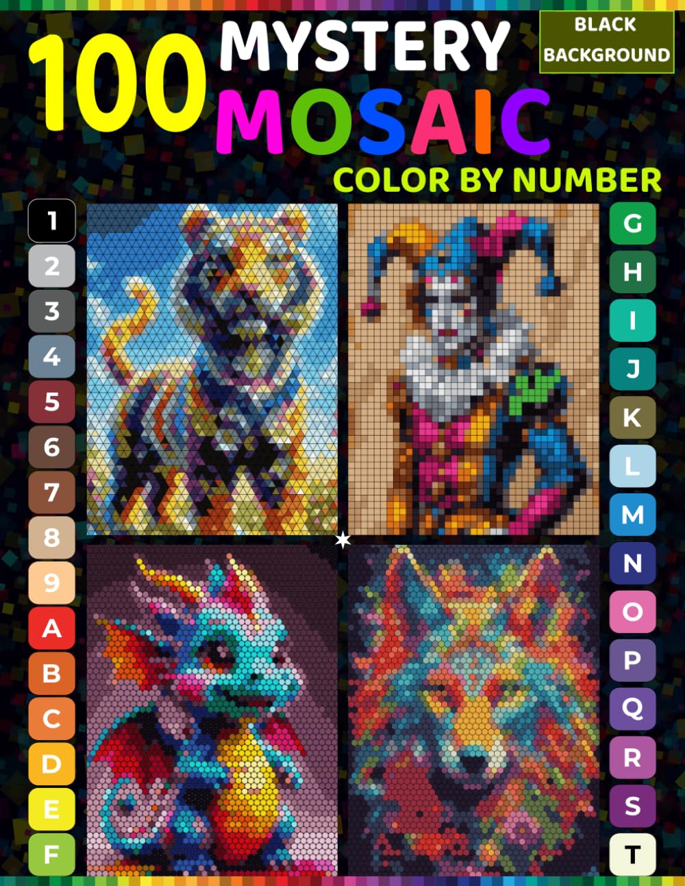 100 Mystery Mosaic Color by Number for Adults: Reveal Hidden Pictures with Rectangles, Triangles, Hexagons & Circles, Master Color Palette, Stress Relief & Relaxation baixar o livro de graça